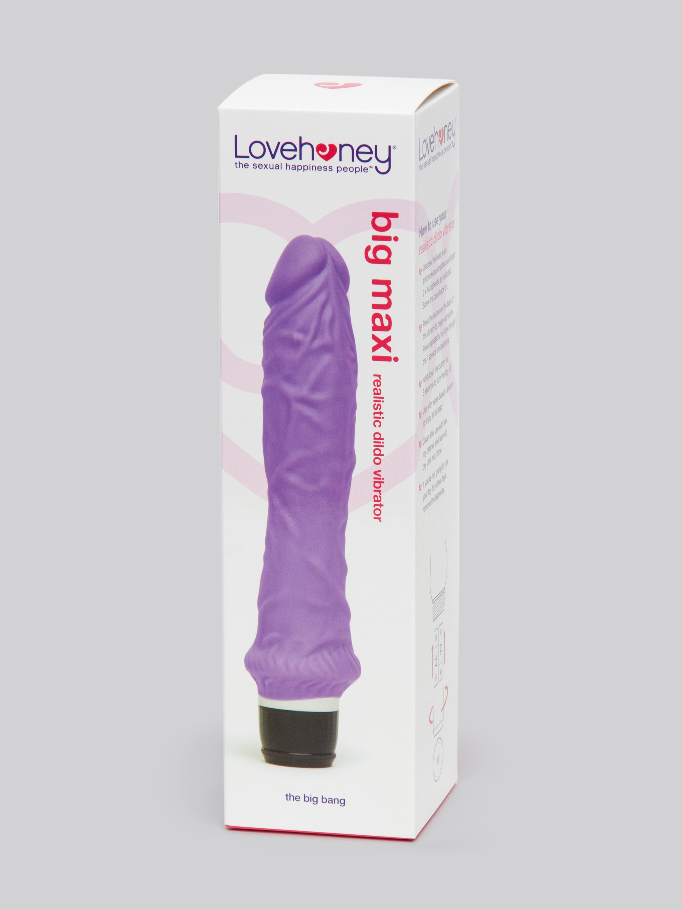 Lovehoney Silicone 7 Function Extra Long Realistic Dildo Vibrator 7.5 Inch, Purple, hi-res