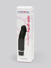 Lovehoney Silicone 7 Function Girthy Realistic Dildo Vibrator 6.5 Inch, Black, hi-res