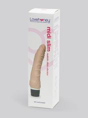 Lovehoney Silicone 7 Function Slim Realistic Dildo Vibrator 6.5 Inch, Flesh Pink, hi-res