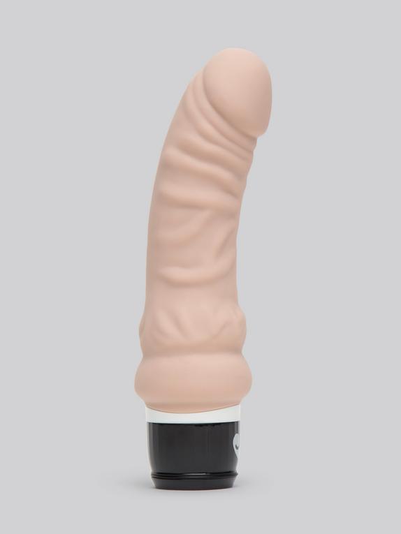 Lovehoney Silicone 7 Function Mini Girthy Realistic Dildo Vibrator 5.5 Inch, Flesh Pink, hi-res