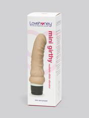 Lovehoney Silicone 7 Function Mini Girthy Realistic Dildo Vibrator 5.5 Inch, Flesh Pink, hi-res