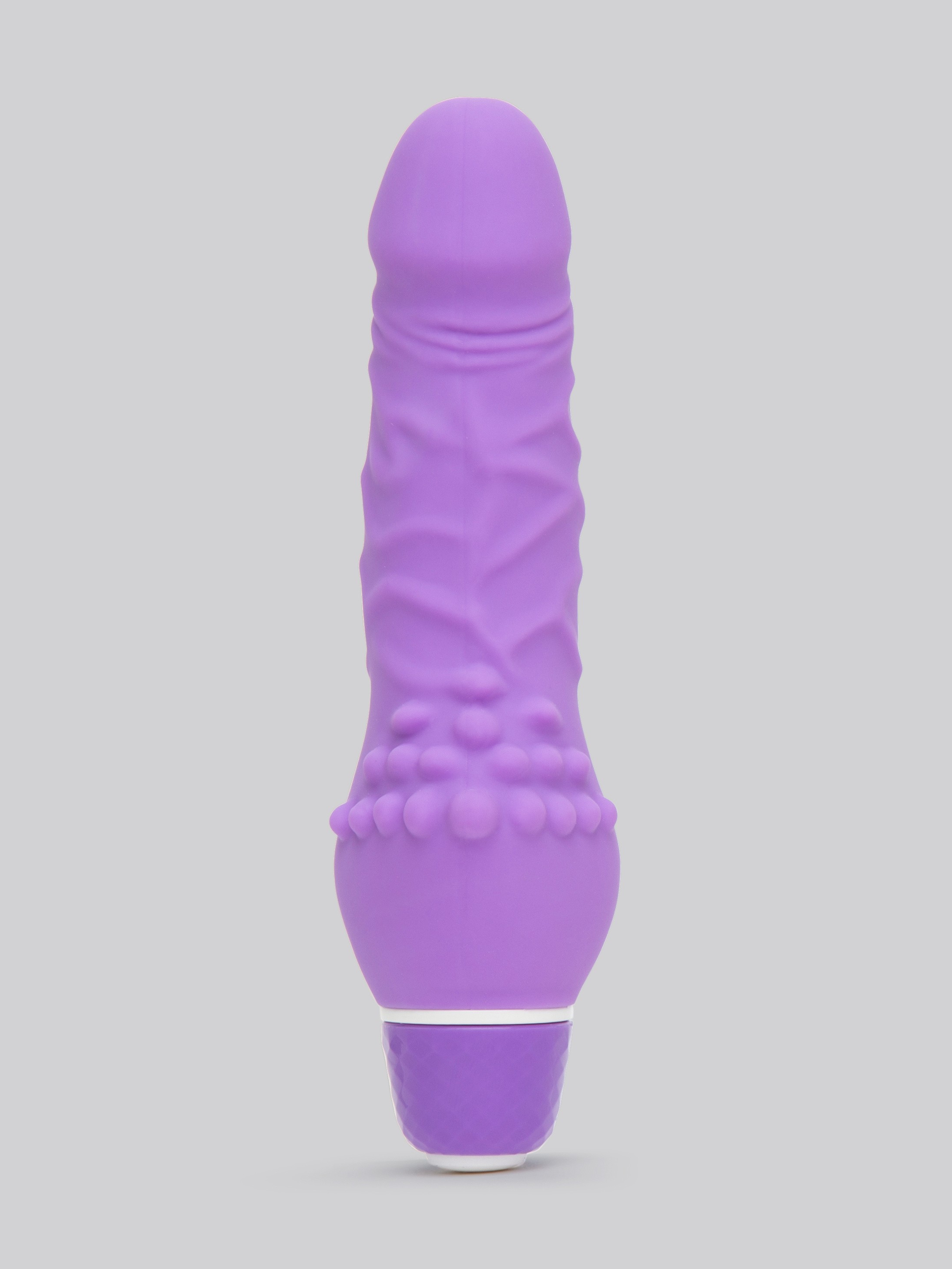 Lovehoney Silicone 7 Function Mini Textured Realistic Dildo Vibrator 4 Inch, Purple, hi-res