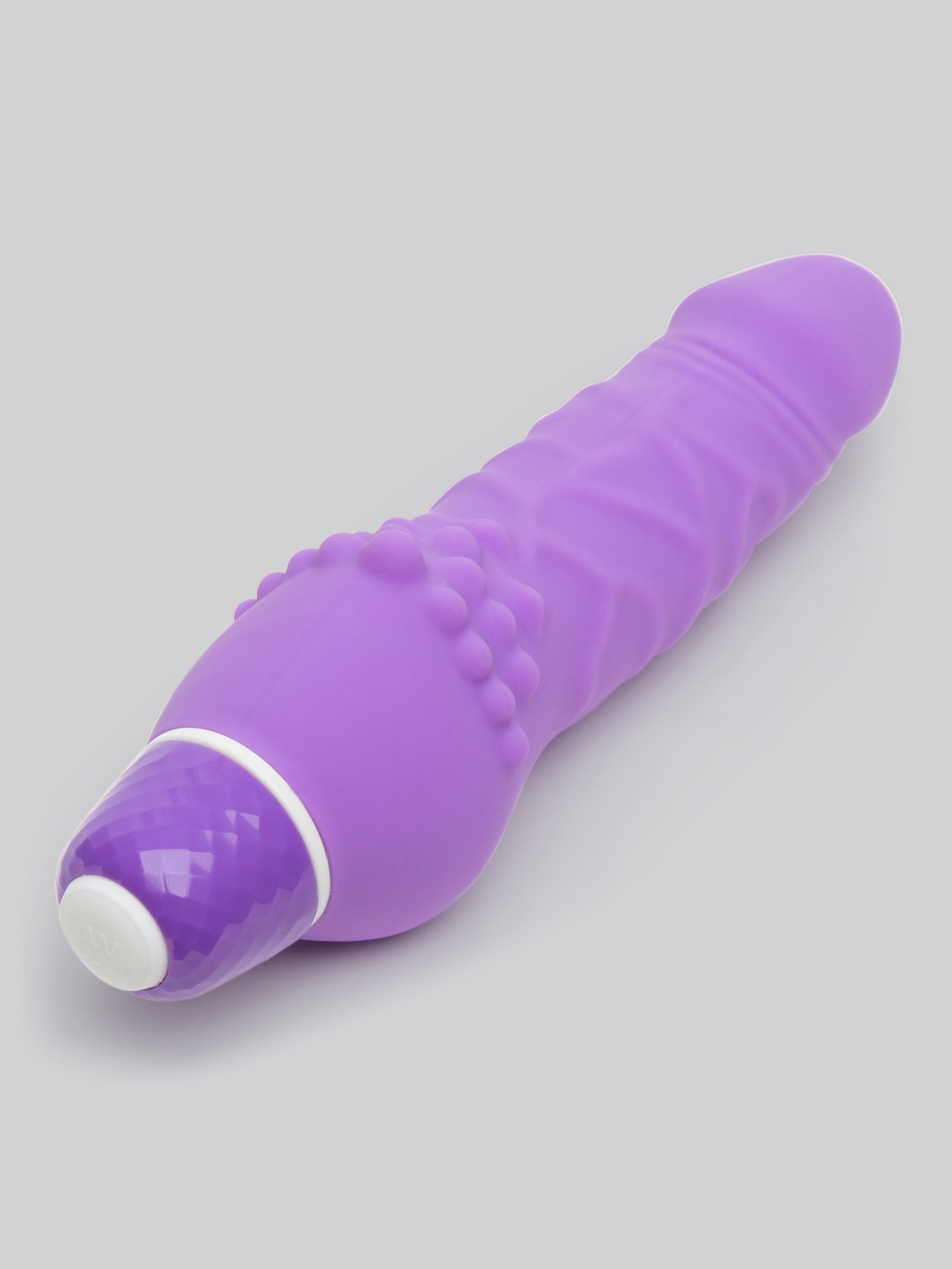 Lovehoney Silicone 7 Function Mini Textured Realistic Dildo Vibrator 4 Inch, Purple, hi-res