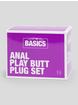 BASICS Anal Play Butt Plug Kit (4 Piece), Purple, hi-res