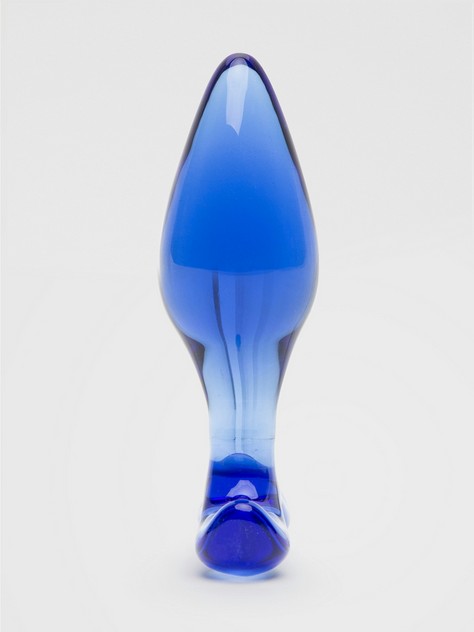 Chrystalino Expert Glass Butt Plug 4 Inch, Blue, hi-res