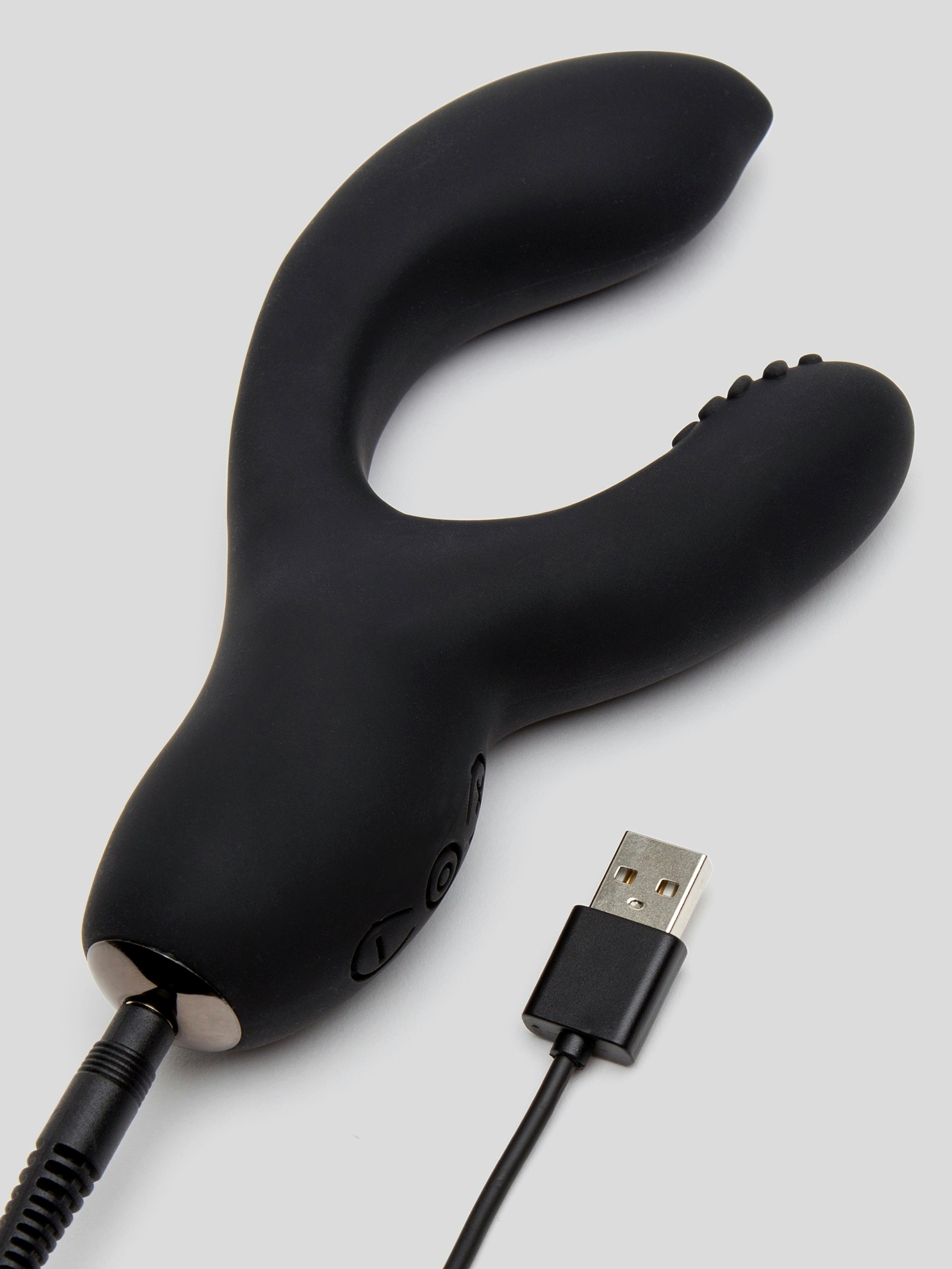 Desire Luxury Rechargeable Girthy P-Spot Vibrator, Black, hi-res