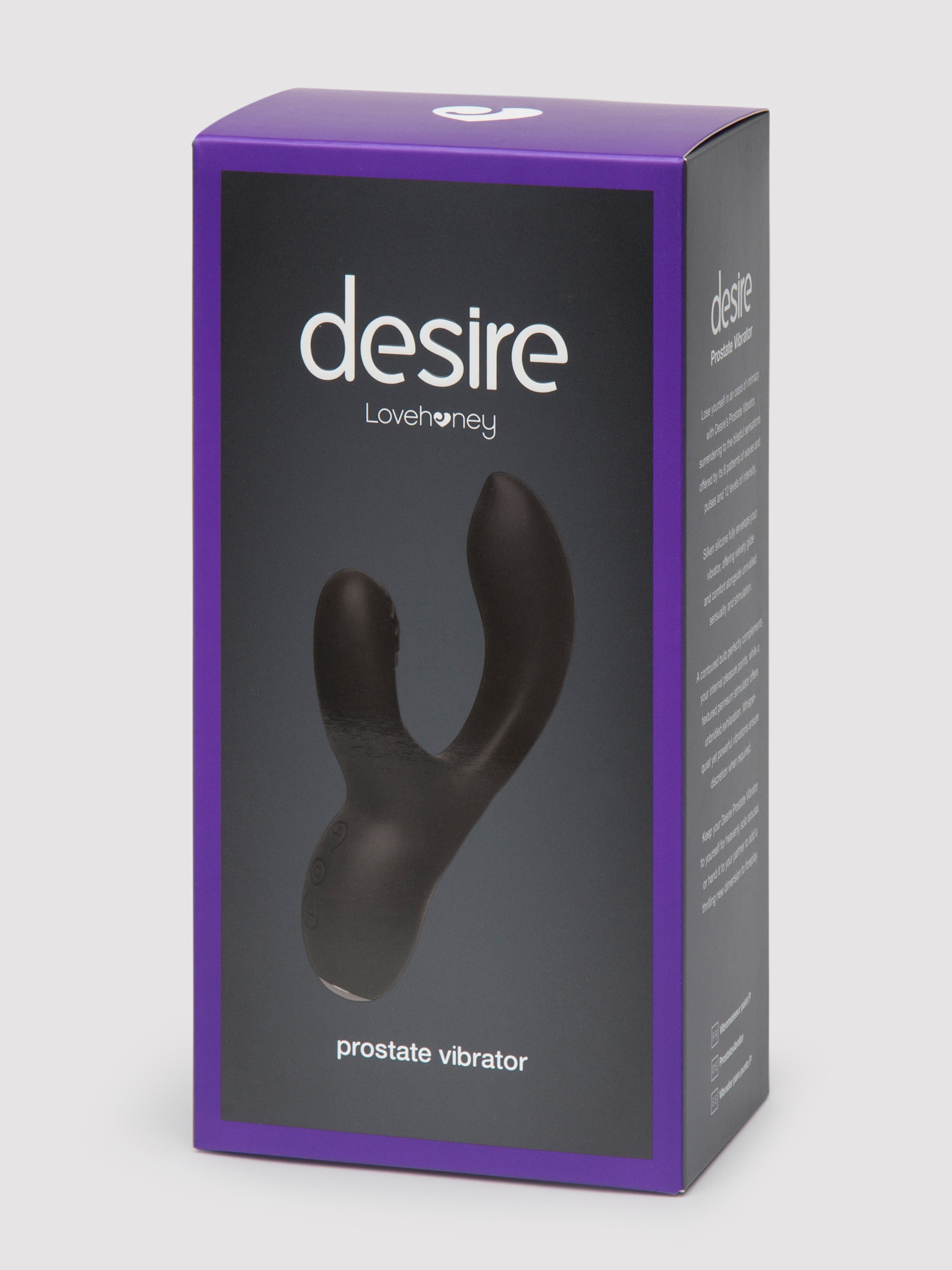 Desire Luxury Rechargeable Girthy P-Spot Vibrator, Black, hi-res
