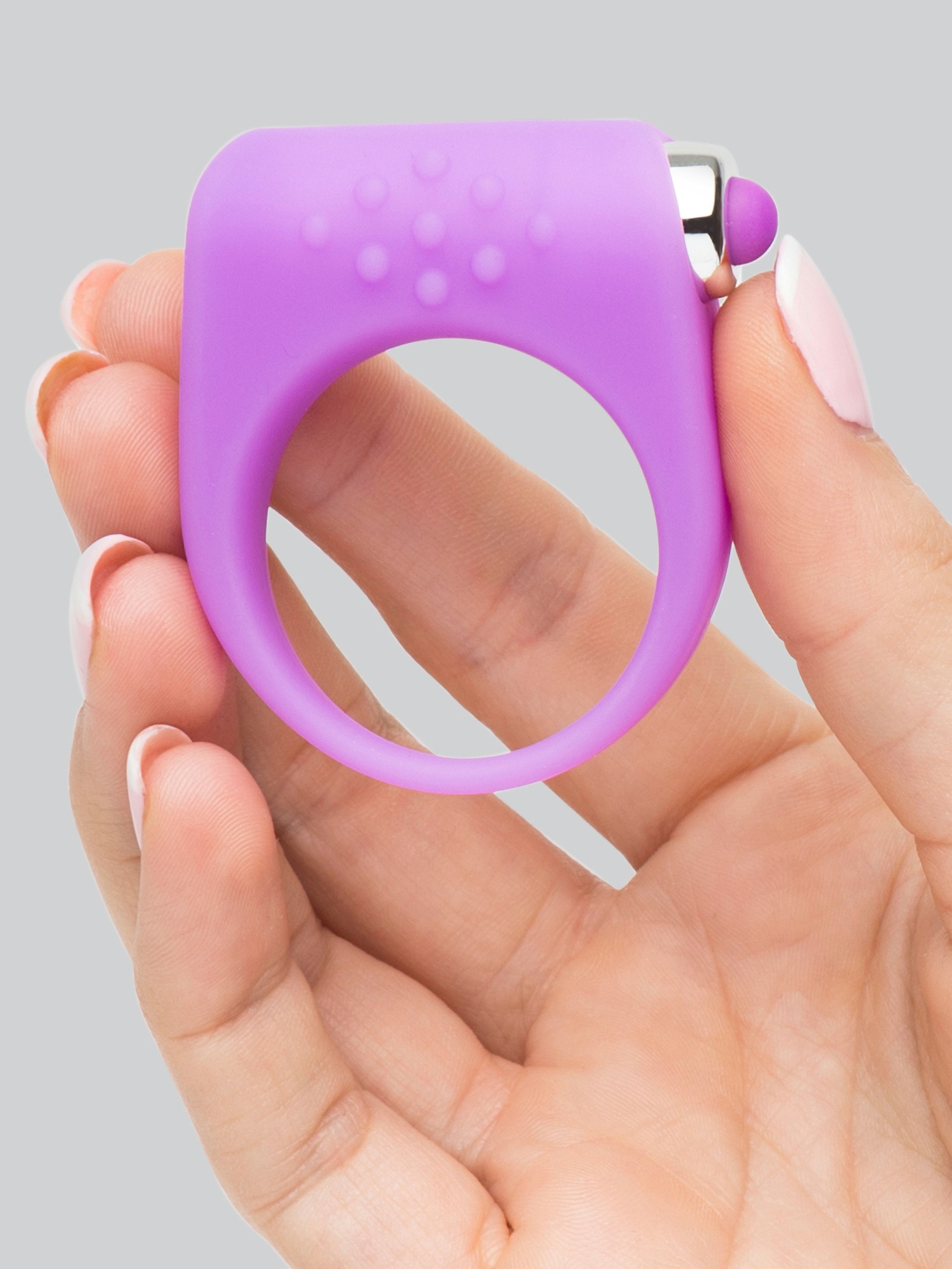 Annabelle Knight Wowza! Silicone Vibrating Cock Ring, Purple, hi-res