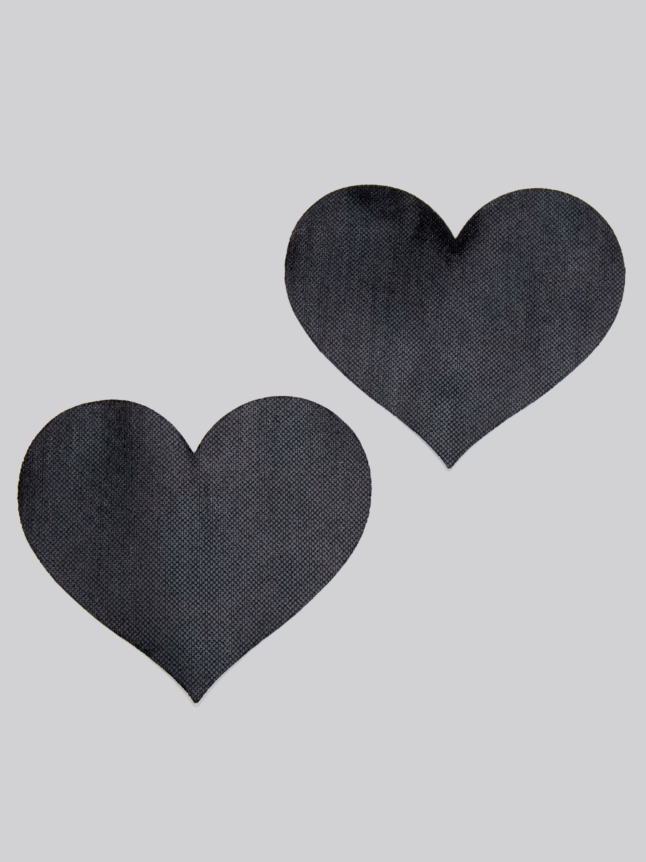 Lovehoney Oh! Heart Shaped Nipple Pasties, Black, hi-res