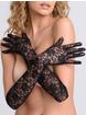 Lovehoney Fantasy Black Elbow-Length Lace Gloves, Black, hi-res