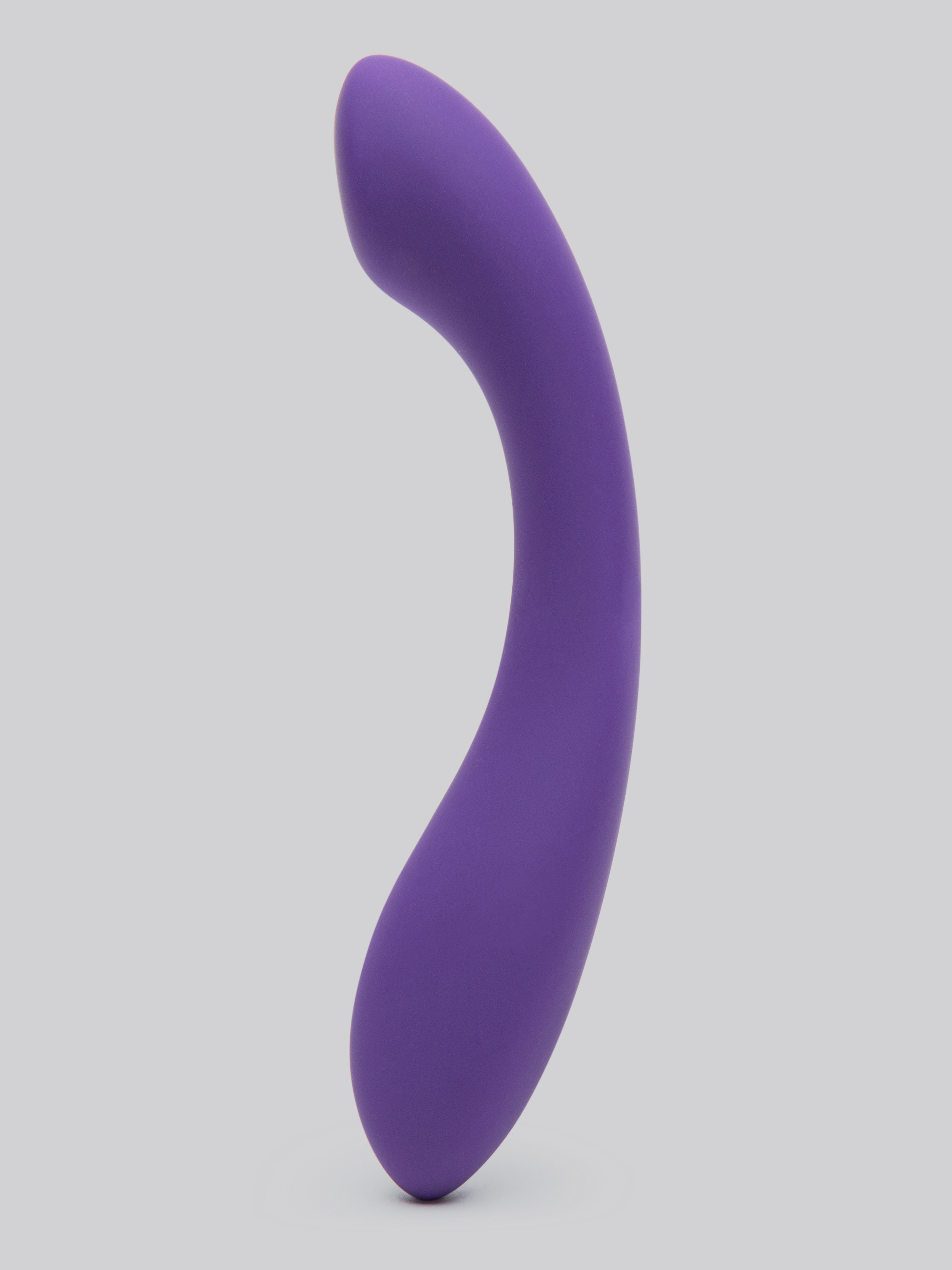 Desire Luxury Weighted Curved Silicone Dildo - Purple