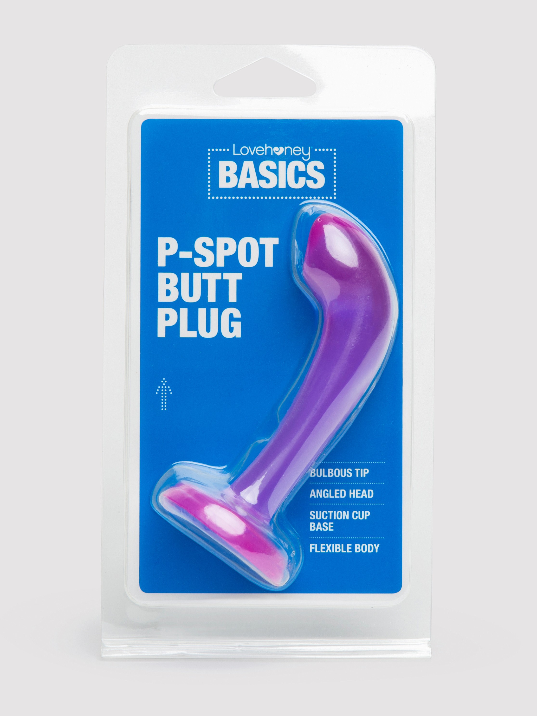 BASICS Slimline P-Spot Butt Plug, Purple, hi-res