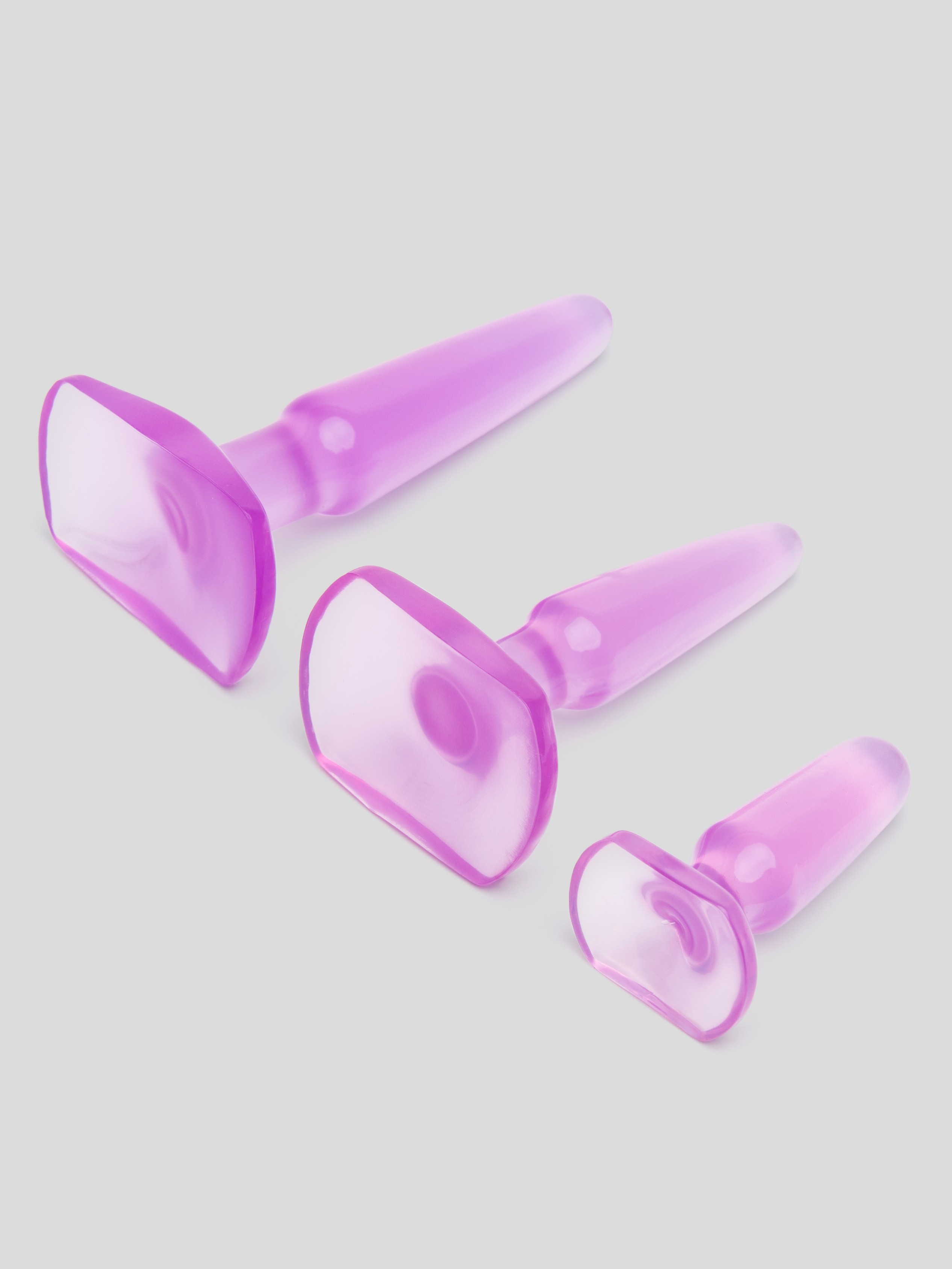 BASICS Triple Butt Plug Training Set, Purple, hi-res