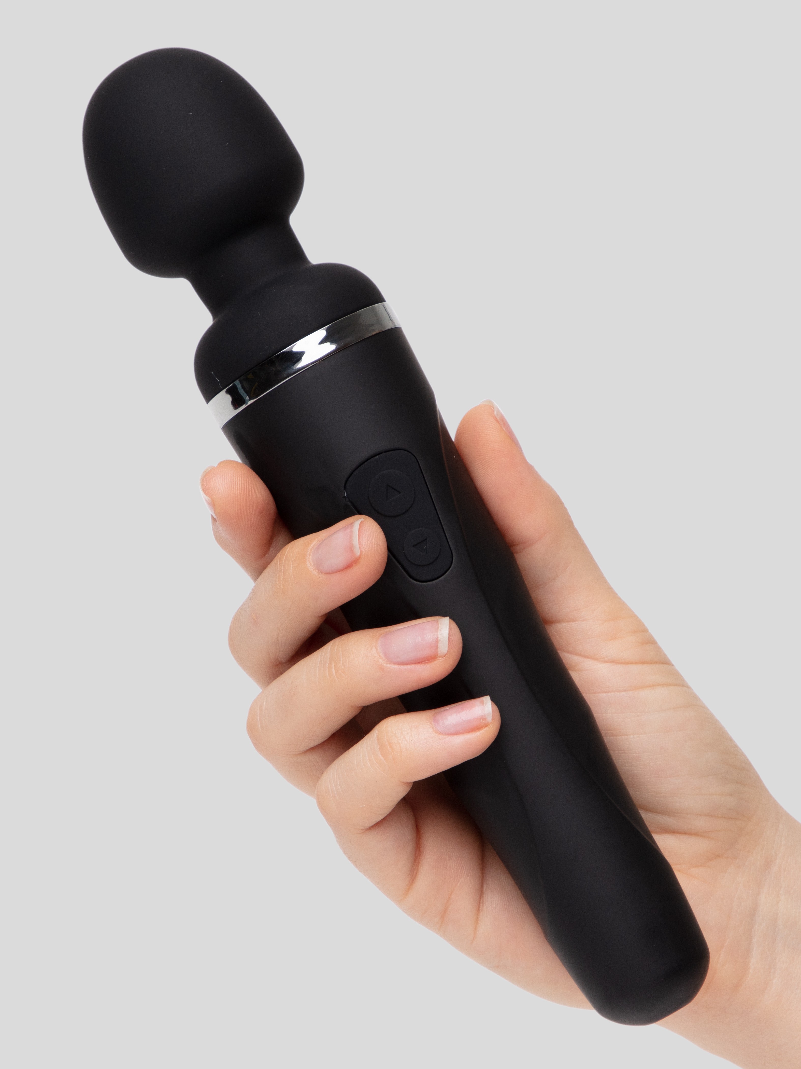 Lovense Domi 2 App Controlled Rechargeable Mini Wand Vibrator, Black, hi-res