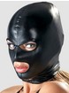 Bad Kitty Wet Look 3-Hole Bondage Hood, Black, hi-res