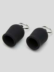 Black Velvets Silicone Nipple Suckers with Rings, Black, hi-res