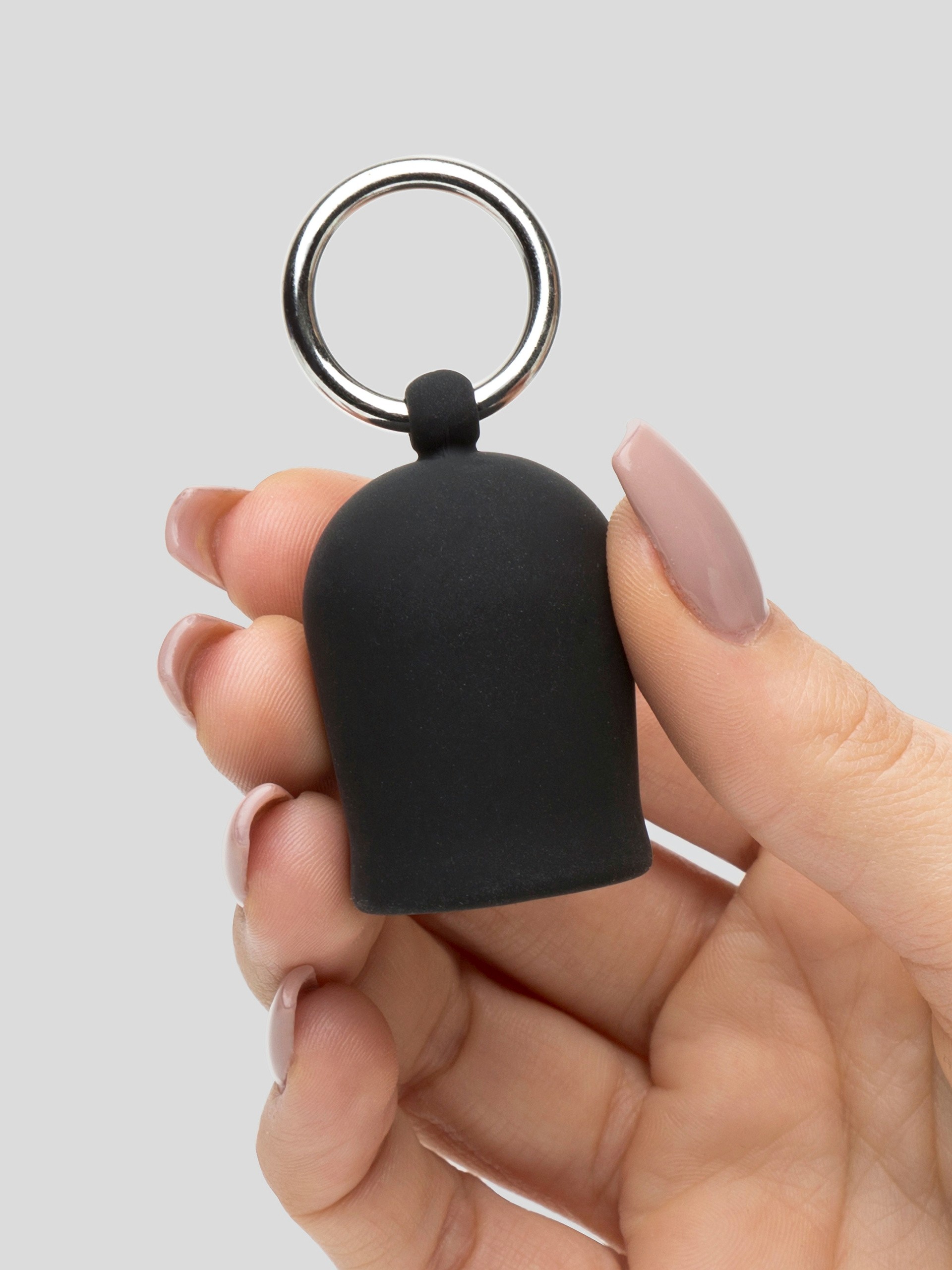 Black Velvets Silicone Nipple Suckers with Rings, Black, hi-res