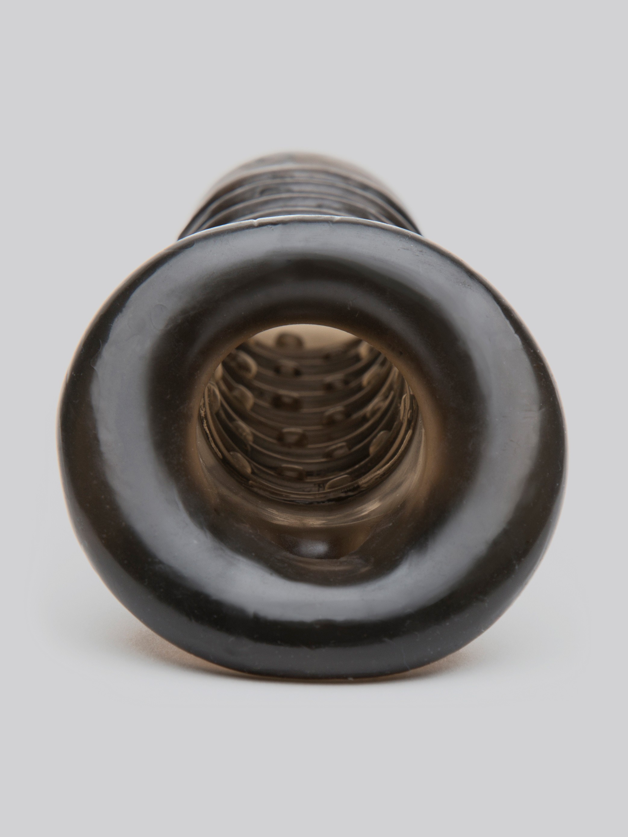 Rebel Twin Textured Penis Sleeve with Ball Loop, Black, hi-res