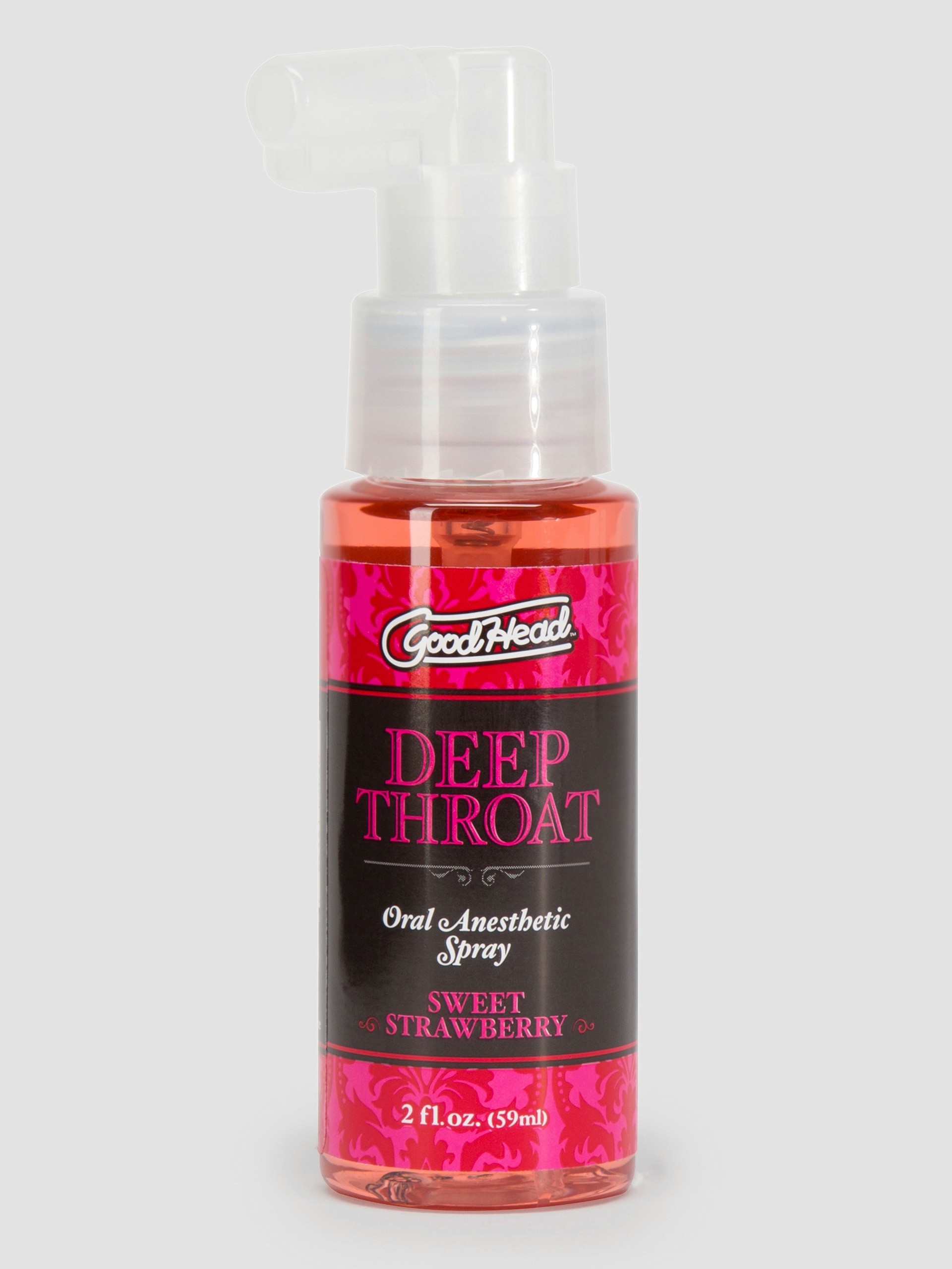 Doc Johnson Good Head Deep Throat Strawberry Oral Anesthetic Spray 2 fl oz, , hi-res