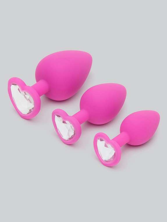Luxe Jewelled Butt Plug Set with Heart Crystal (3 Piece)