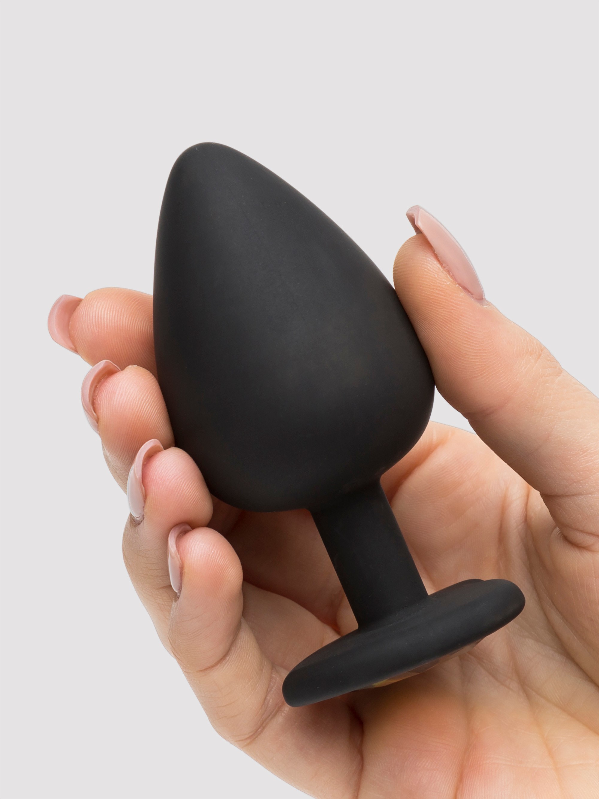 Luxe Jewelled Butt Plug Set with Rainbow Crystal (3 Piece), Black, hi-res