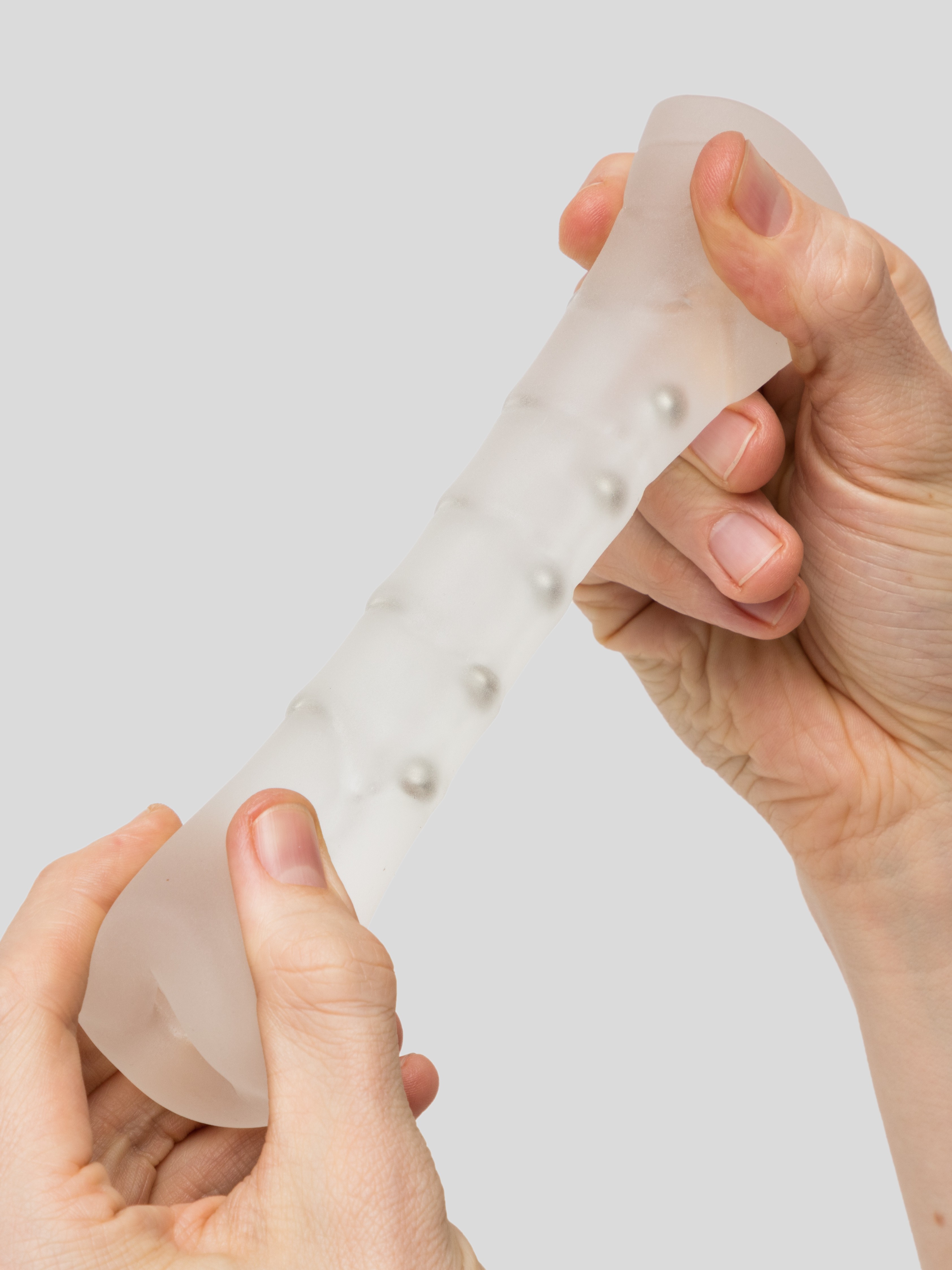 BASICS Neutral Beaded Male Stroker, Clear, hi-res