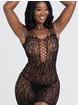Lovehoney Black Leopard Lace Cut-Out Mini Dress, Black, hi-res