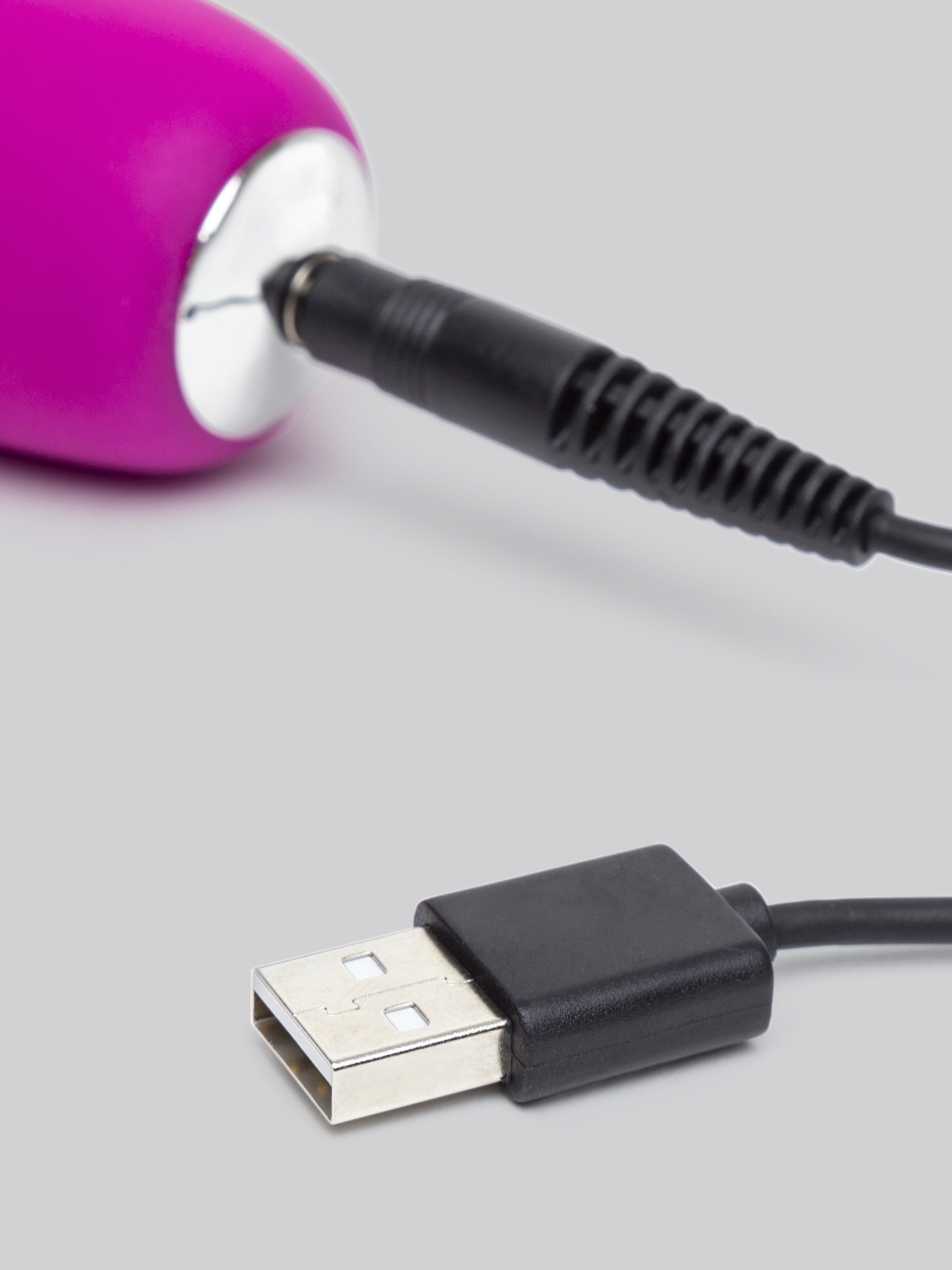 Happy Rabbit Slimline Realistic Rechargeable Rabbit Vibrator, Purple, hi-res