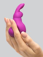 Vibromasseur clitoridien mini oreilles de lapin rechargeable, Happy Rabbit, Violet, hi-res
