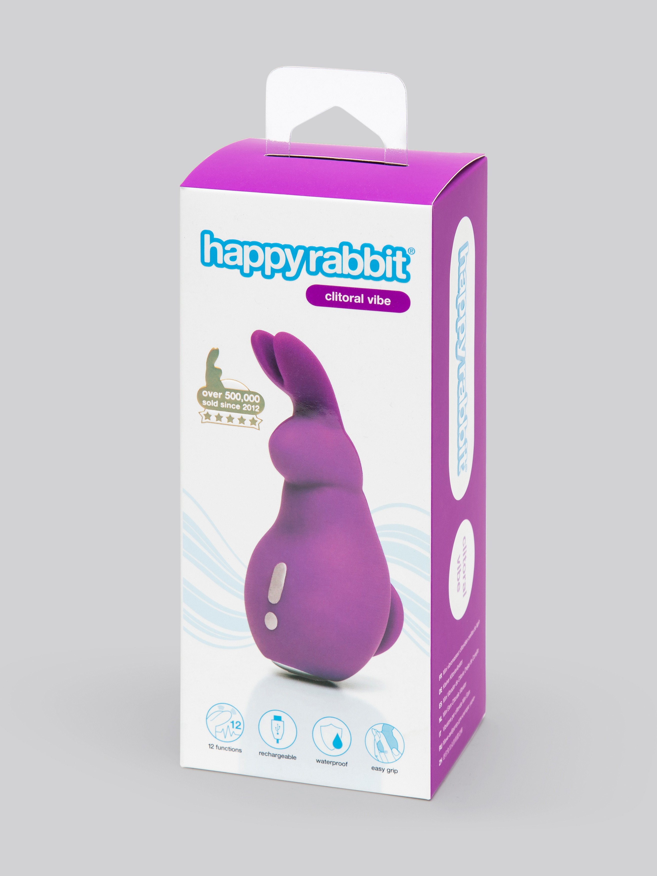 Happy Rabbit Mini Ears Rechargeable Clitoral Vibrator, Purple, hi-res