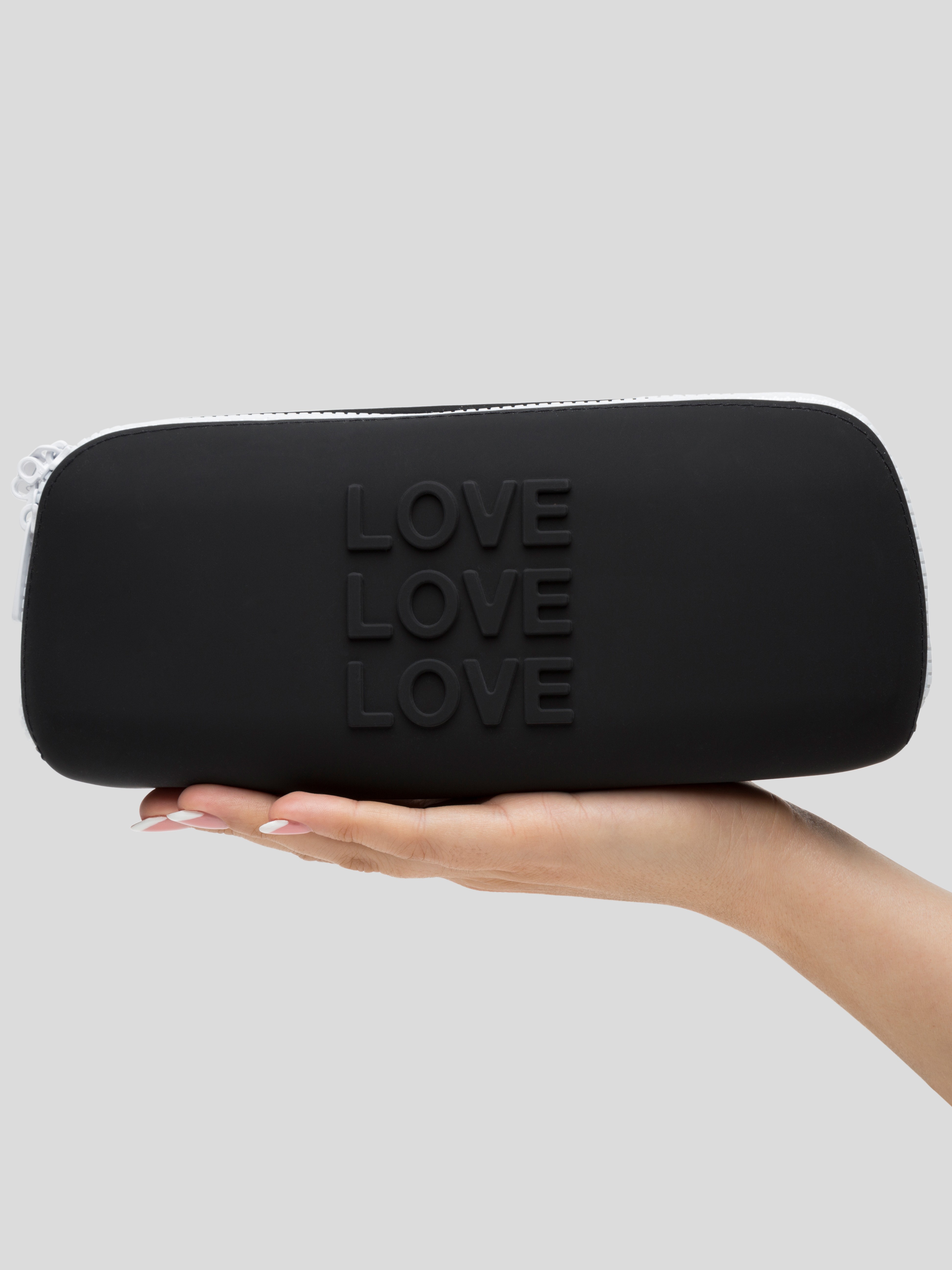 Happy Rabbit LOVE Medium Silicone Zip Storage Case , , hi-res