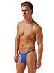 Male Power Blue Smooth Silk Posing Pouch, Blue, hi-res