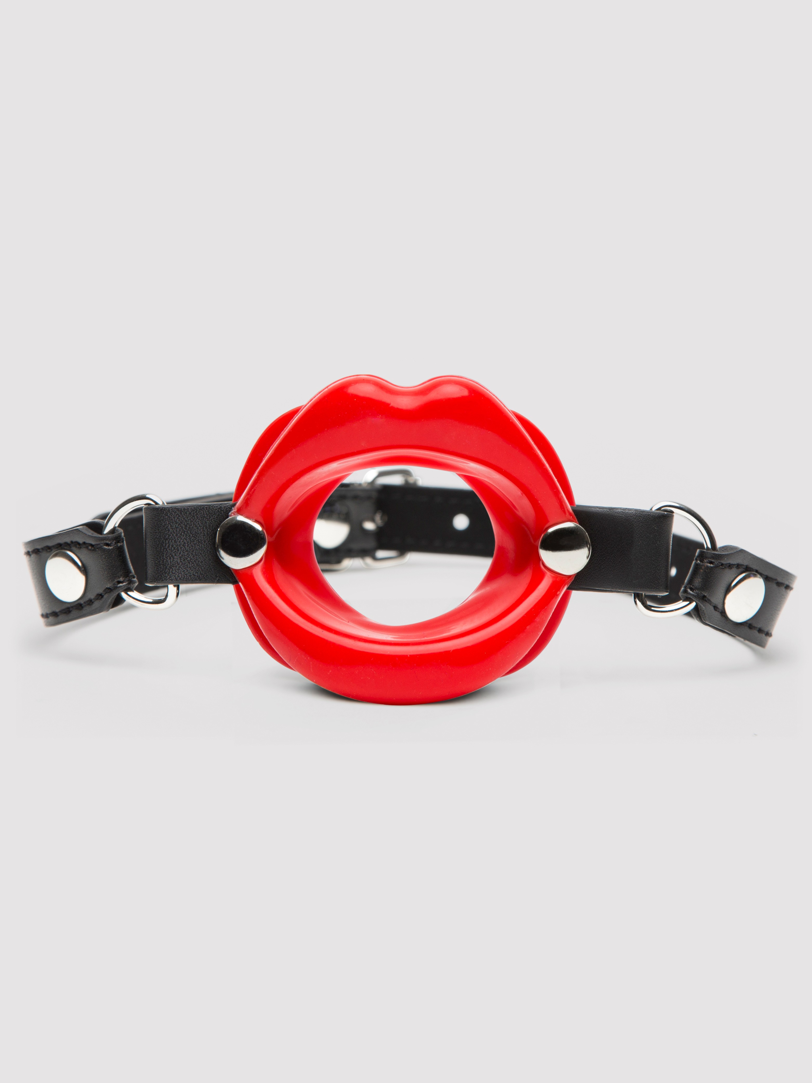 Sex & Mischief Red Silicone Open Mouth Lip Gag, Red, hi-res