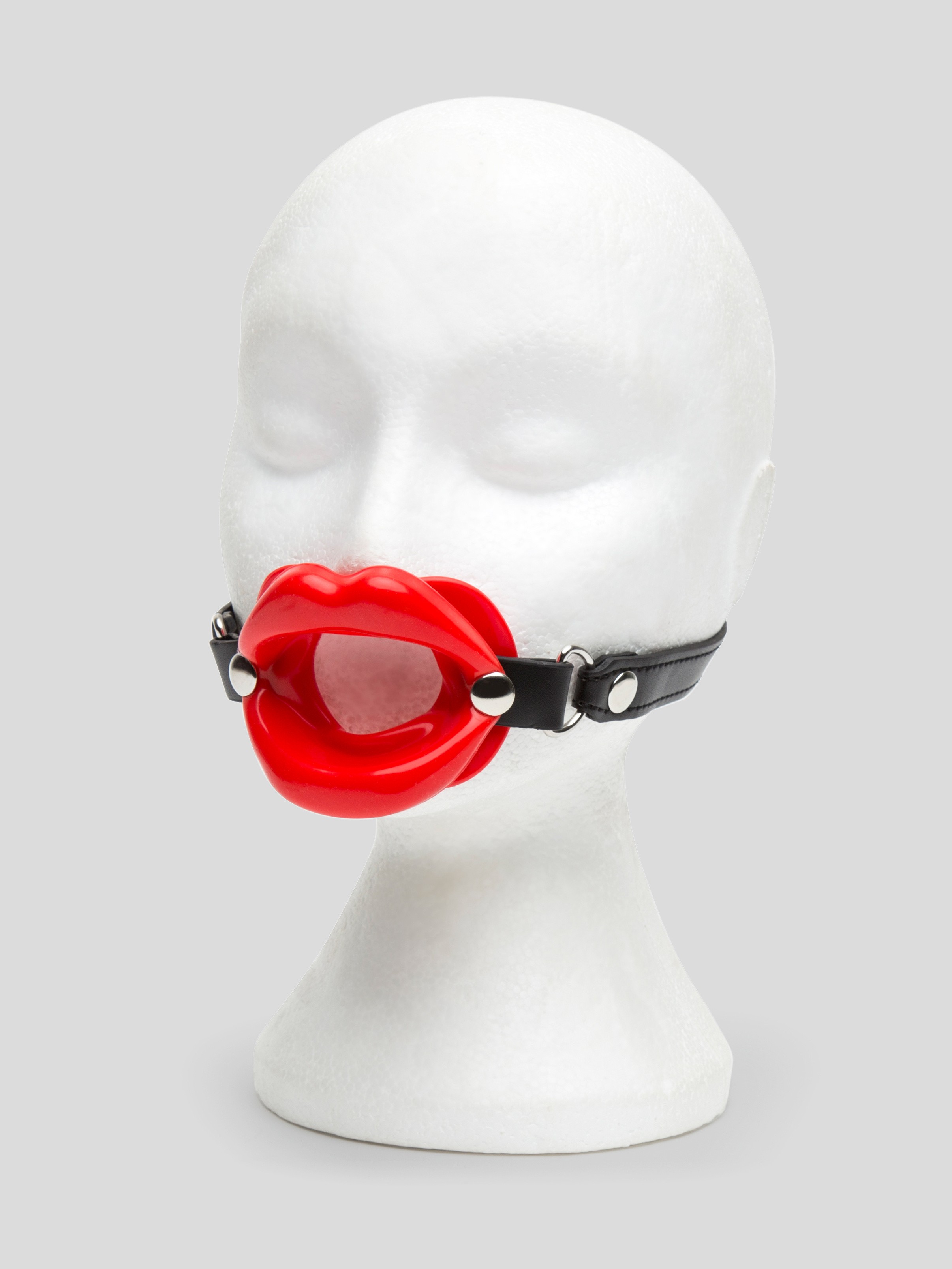 Sex & Mischief Red Silicone Open Mouth Lip Gag, Red, hi-res