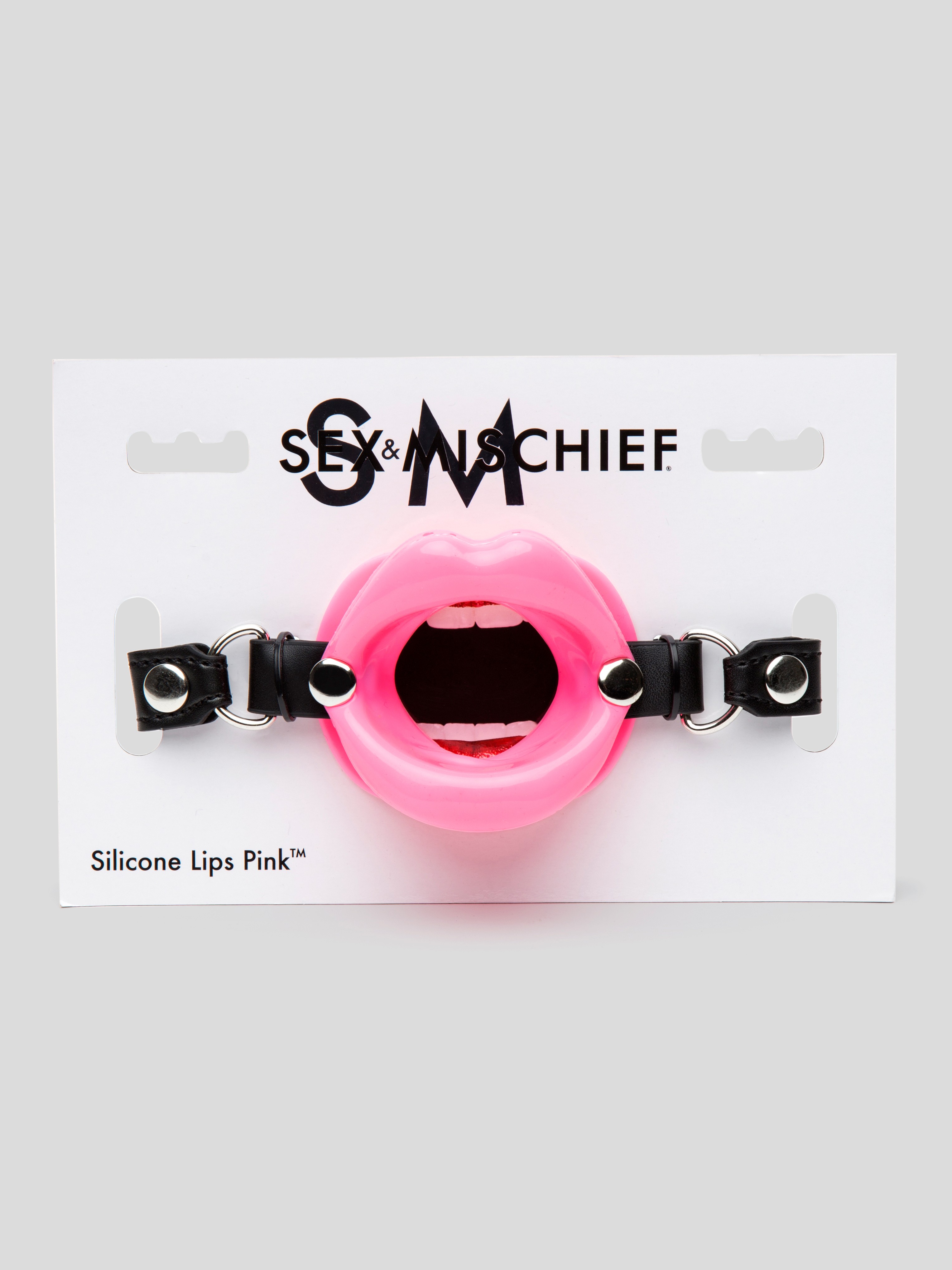 Sex & Mischief Pink Silicone Open Mouth Lip Gag, Pink, hi-res