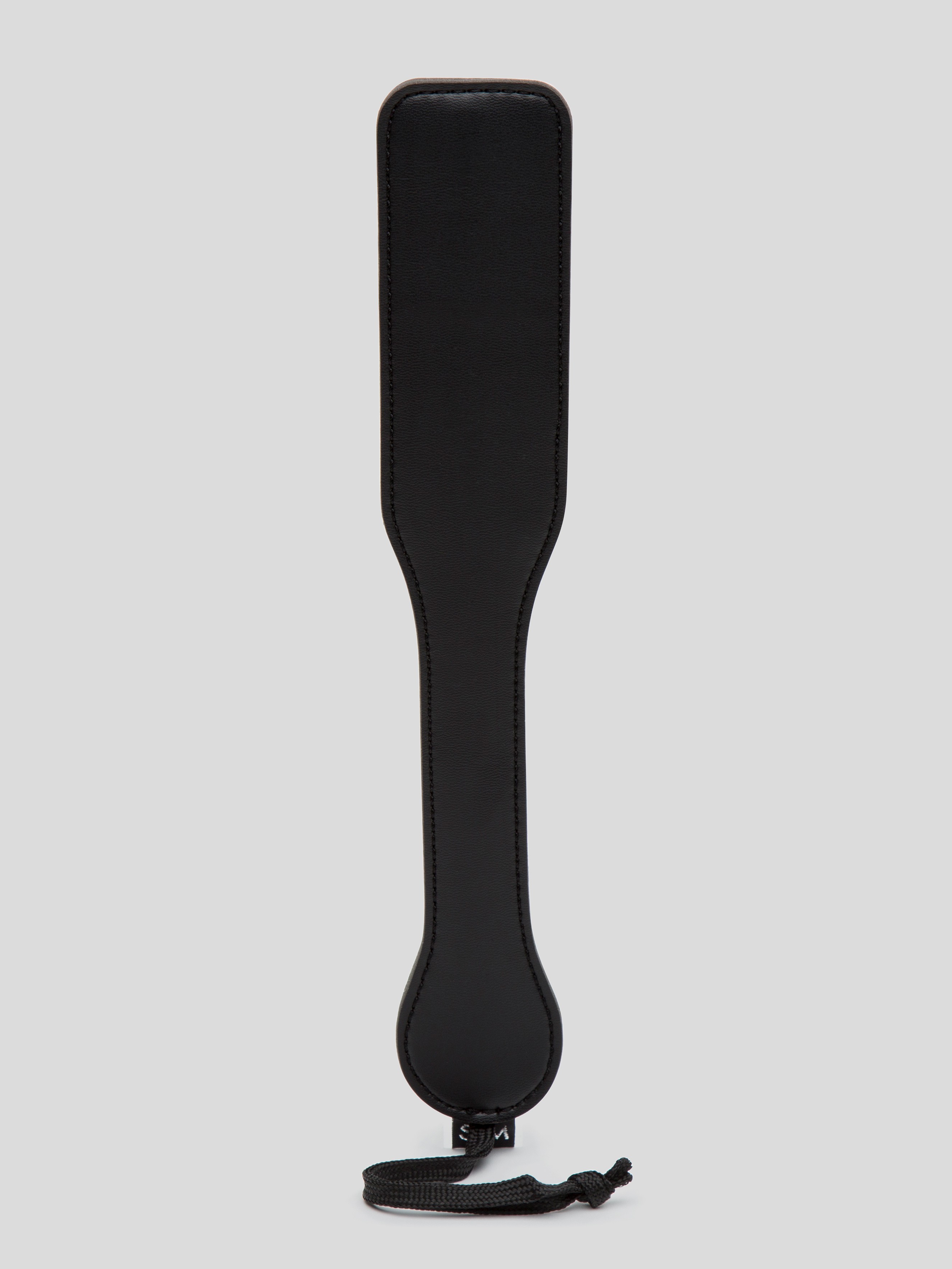 Sex & Mischief Faux Leather XOXO Spanking Paddle, Black, hi-res