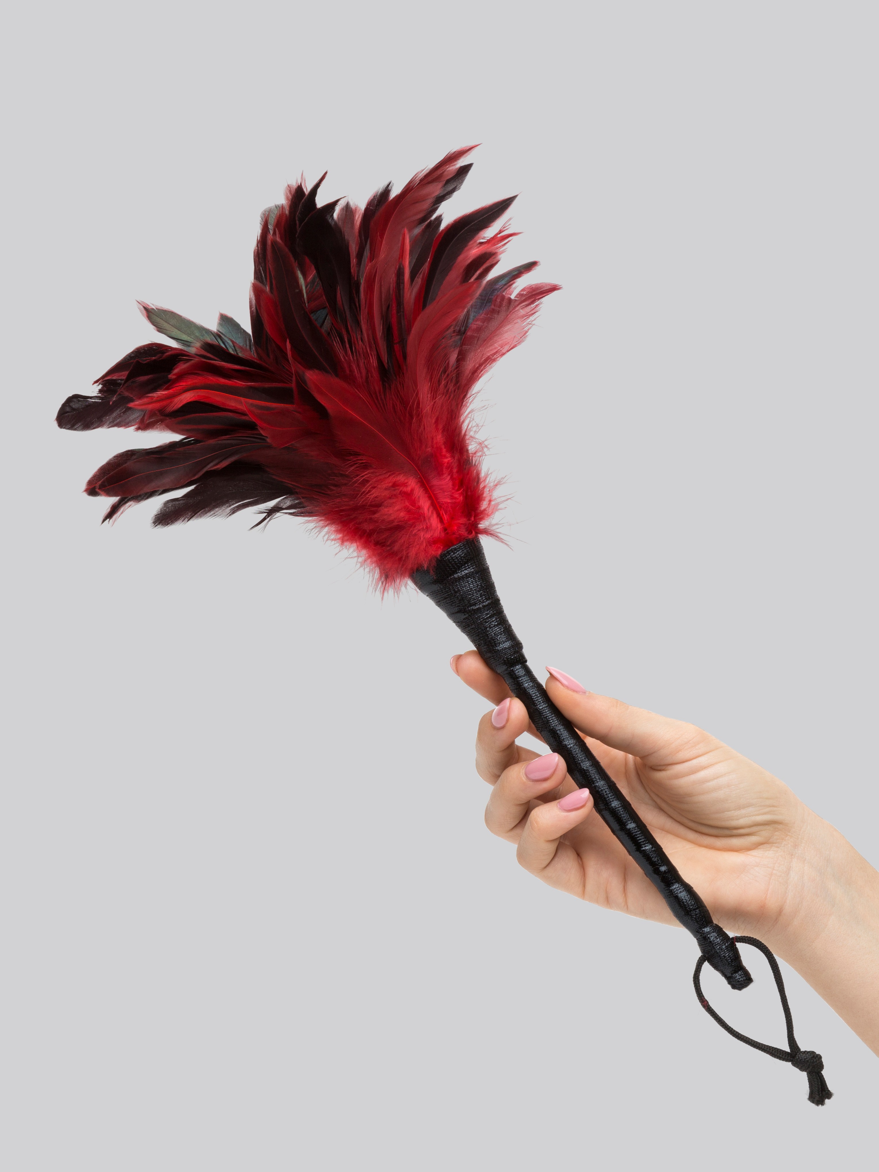 Fetish Fantasy Frisky Red Feather Tickler, Red, hi-res
