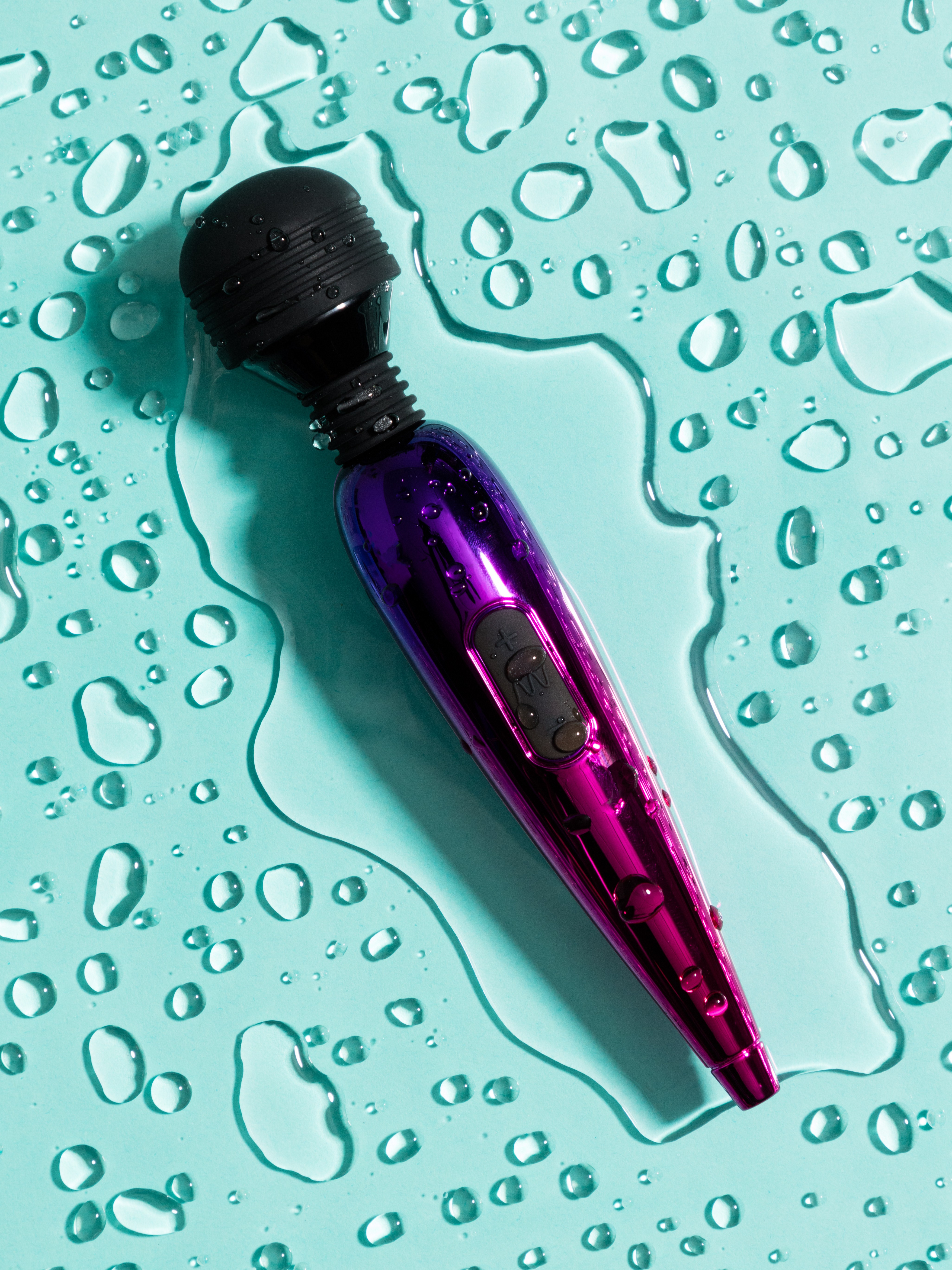 Lovehoney Deluxe Rechargeable Mini Metallic Massage Wand Vibrator, Pink, hi-res