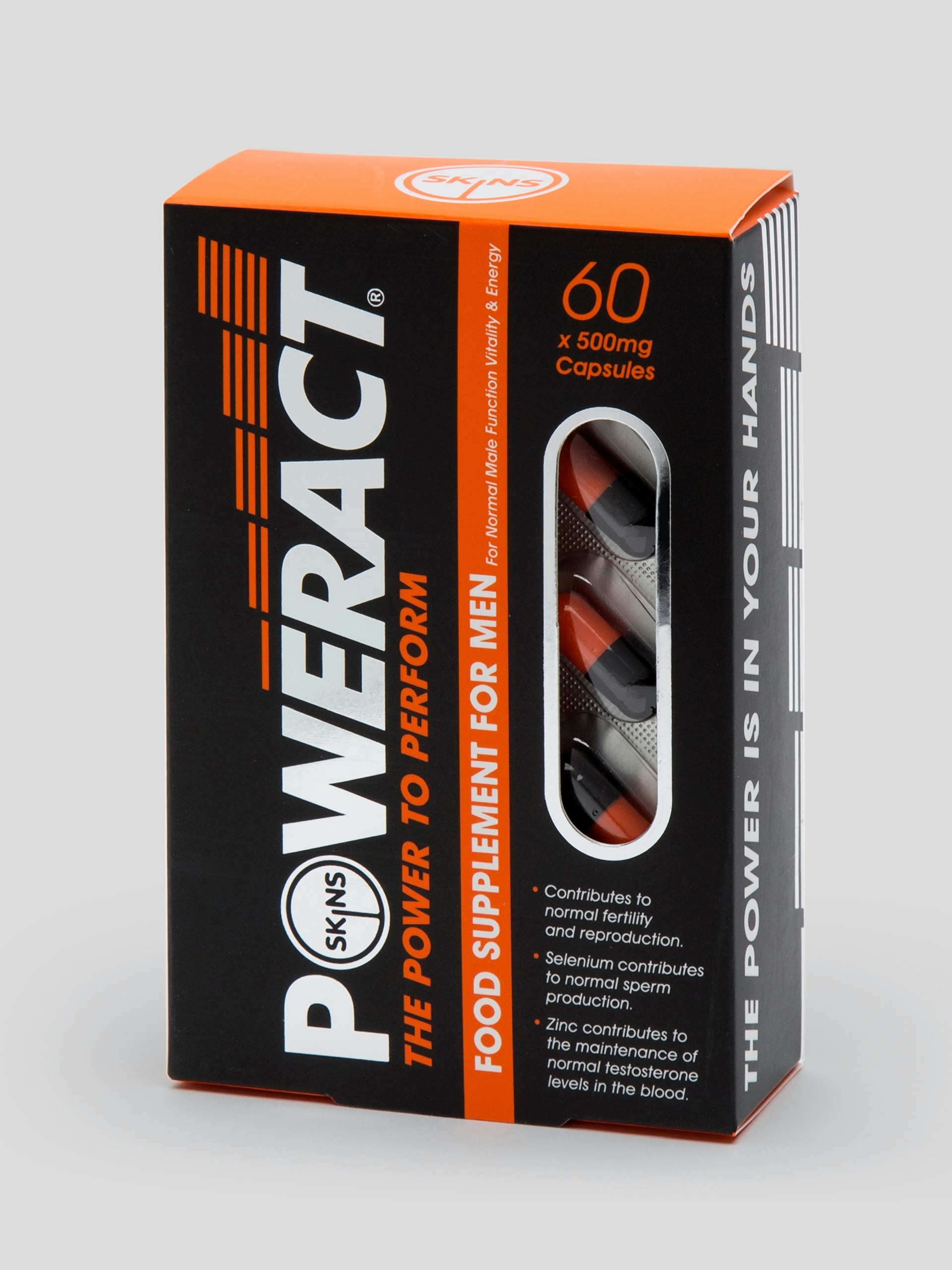 Skins Poweract Performance Capsules for Men (60 Capsules), , hi-res