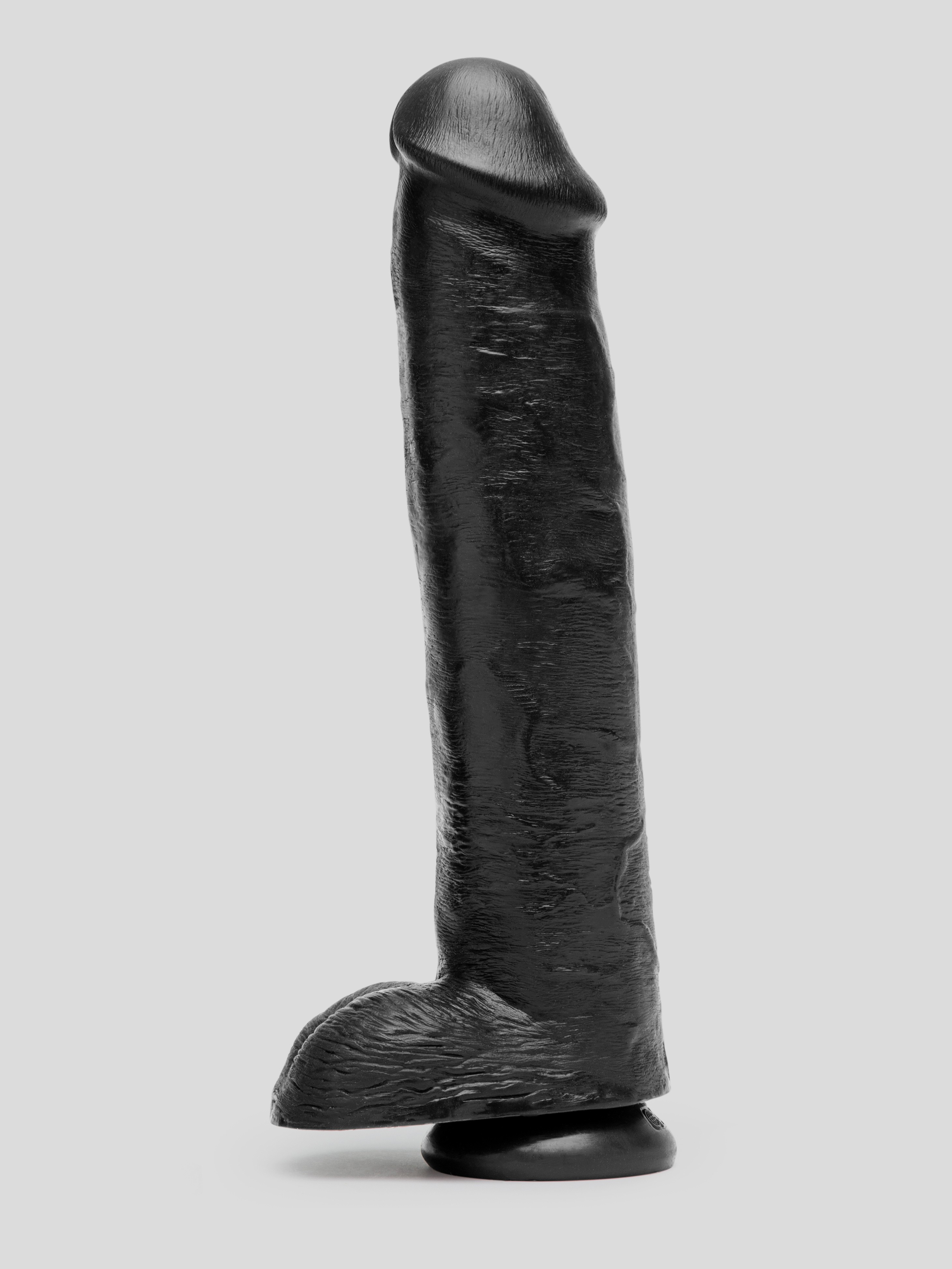 Image of King Cock Mega Girthy Realistic Black Suction Cup Dildo 14 Inch - Black