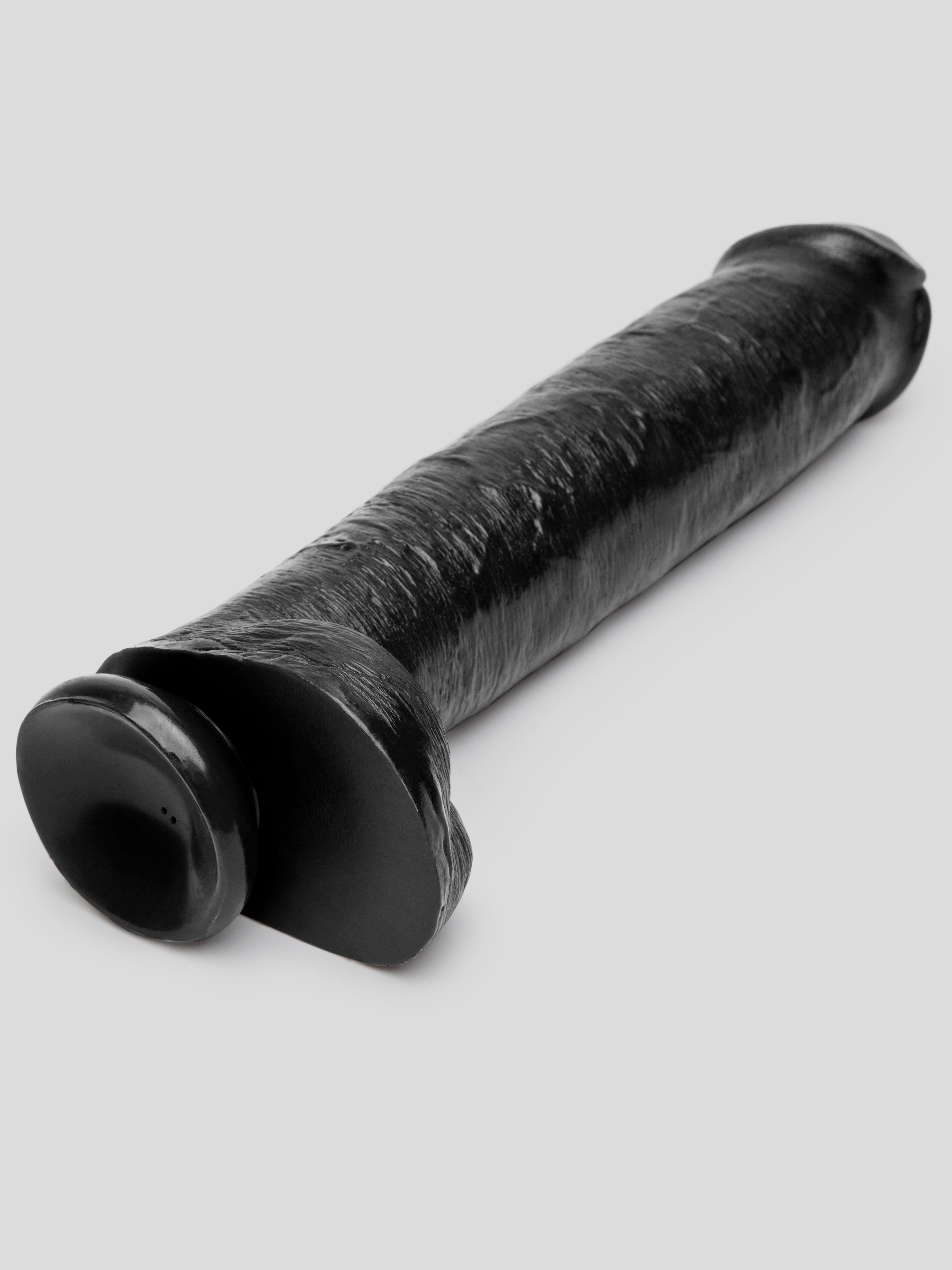 King Cock Mega Girthy Realistic Black Suction Cup Dildo 14 Inch, Black, hi-res