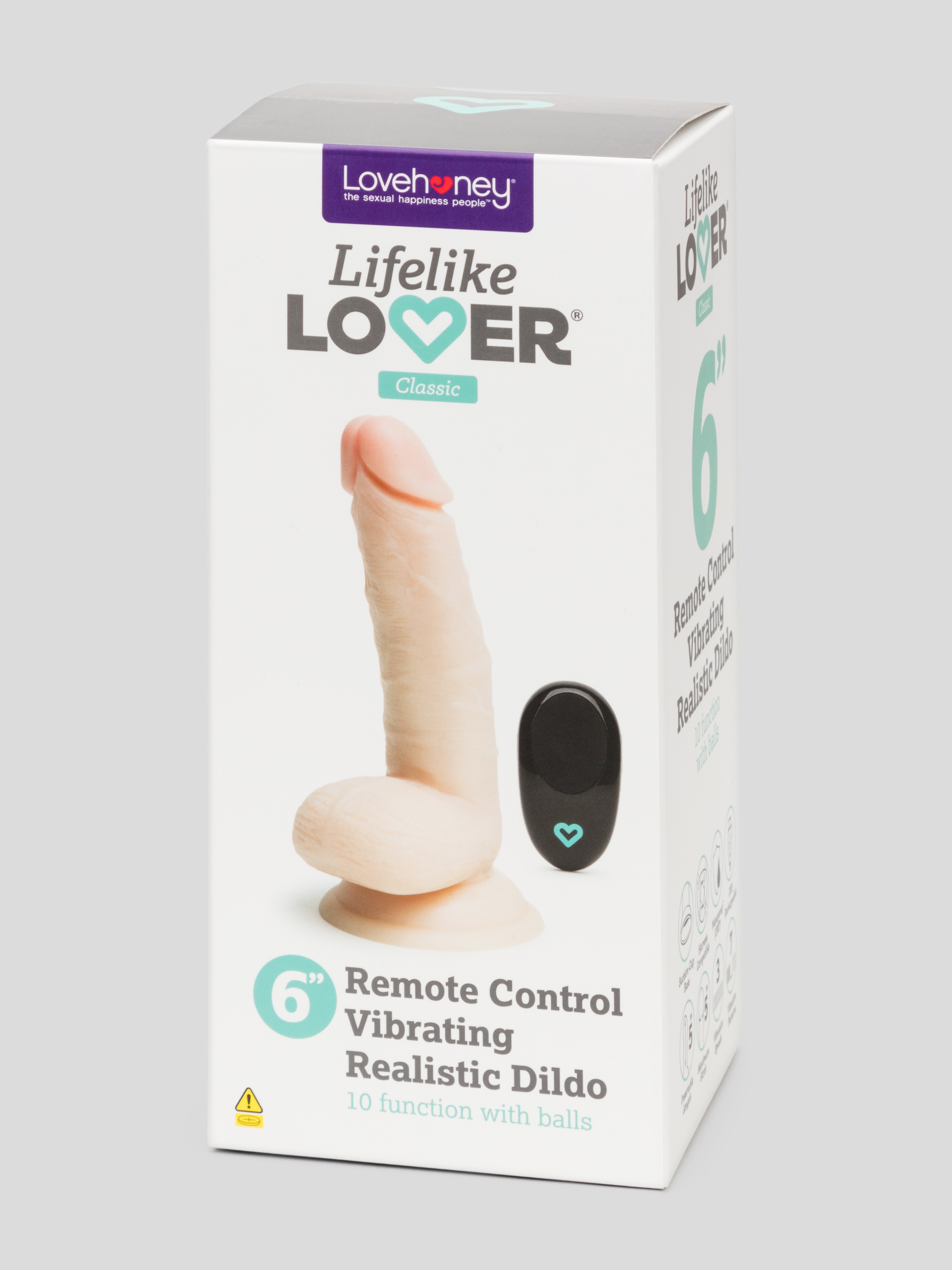 Lifelike Lover Classic Rechargeable Remote Control Dildo 6 Inch, Flesh Pink, hi-res