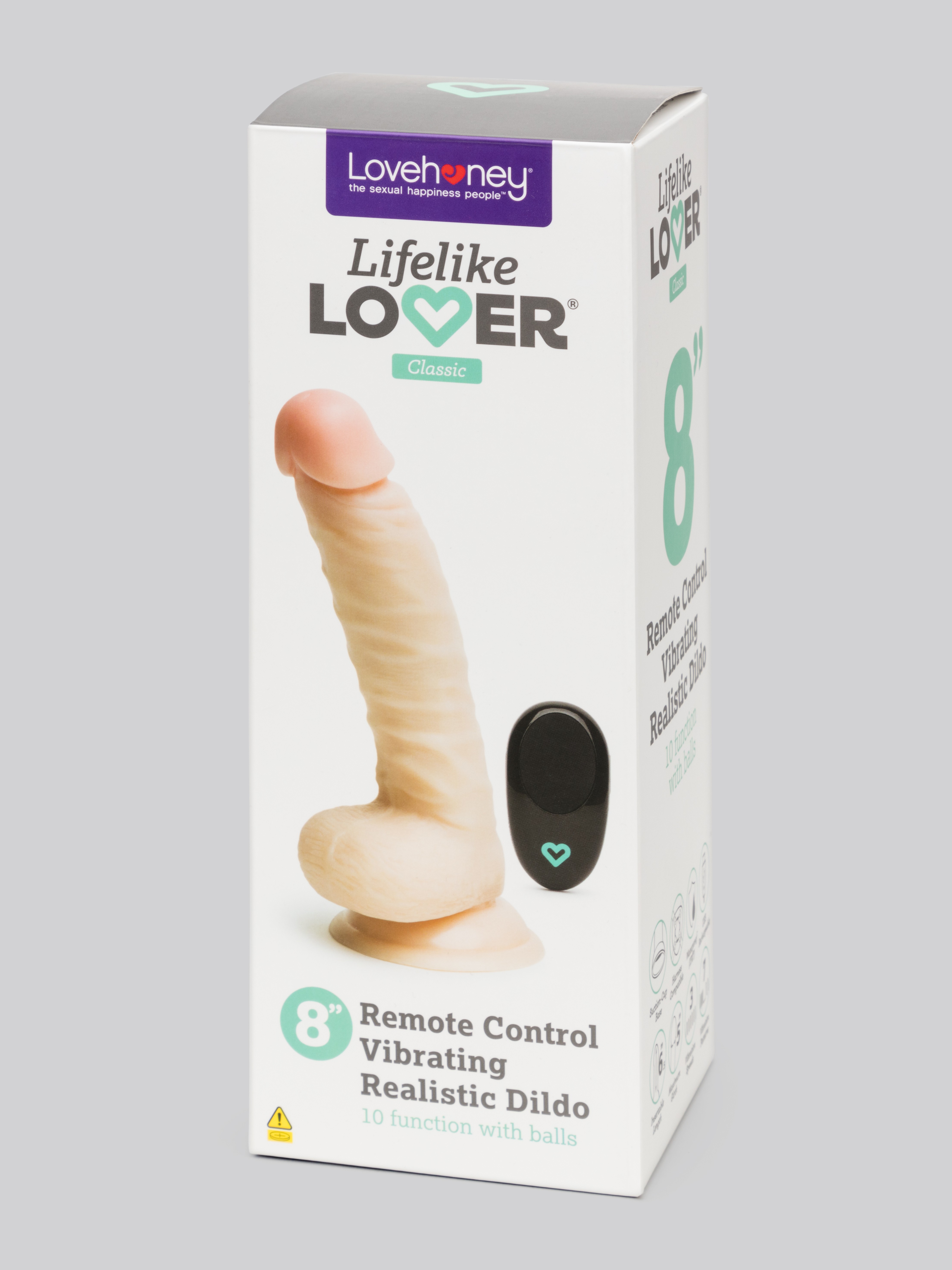Lifelike Lover Classic Rechargeable Remote Control Dildo 8 Inch, Flesh Pink, hi-res