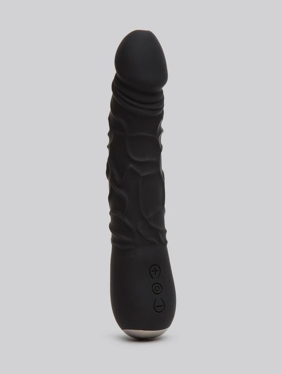 Desire Luxury Rechargeable Realistic Dildo Vibrator 6.5 Inch, Black, hi-res