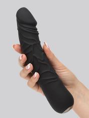 Desire Luxury Rechargeable Realistic Dildo Vibrator 6.5 Inch, Black, hi-res