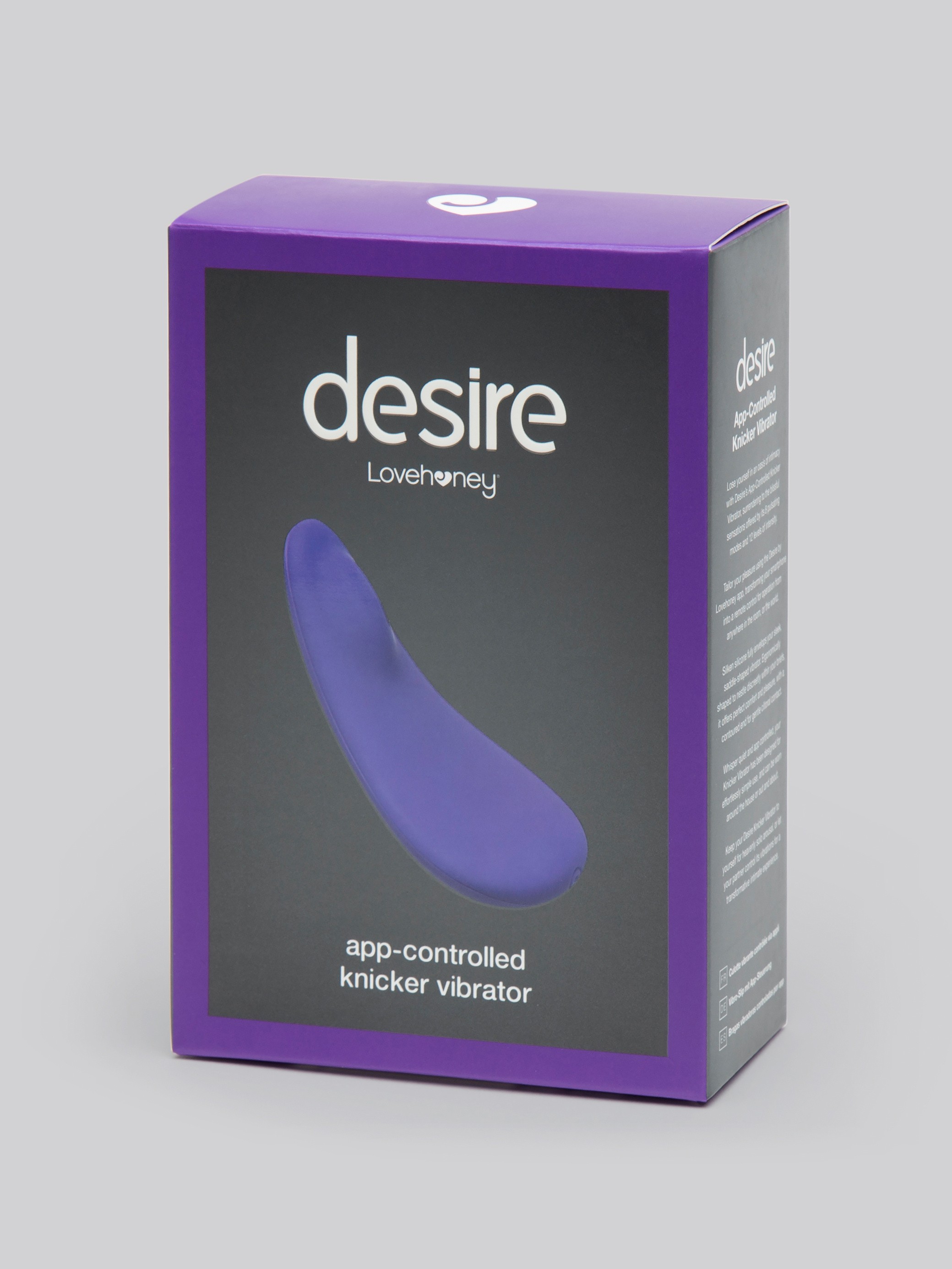 Desire Luxury App Controlled Rechargeable Knicker Vibrator, Purple, hi-res