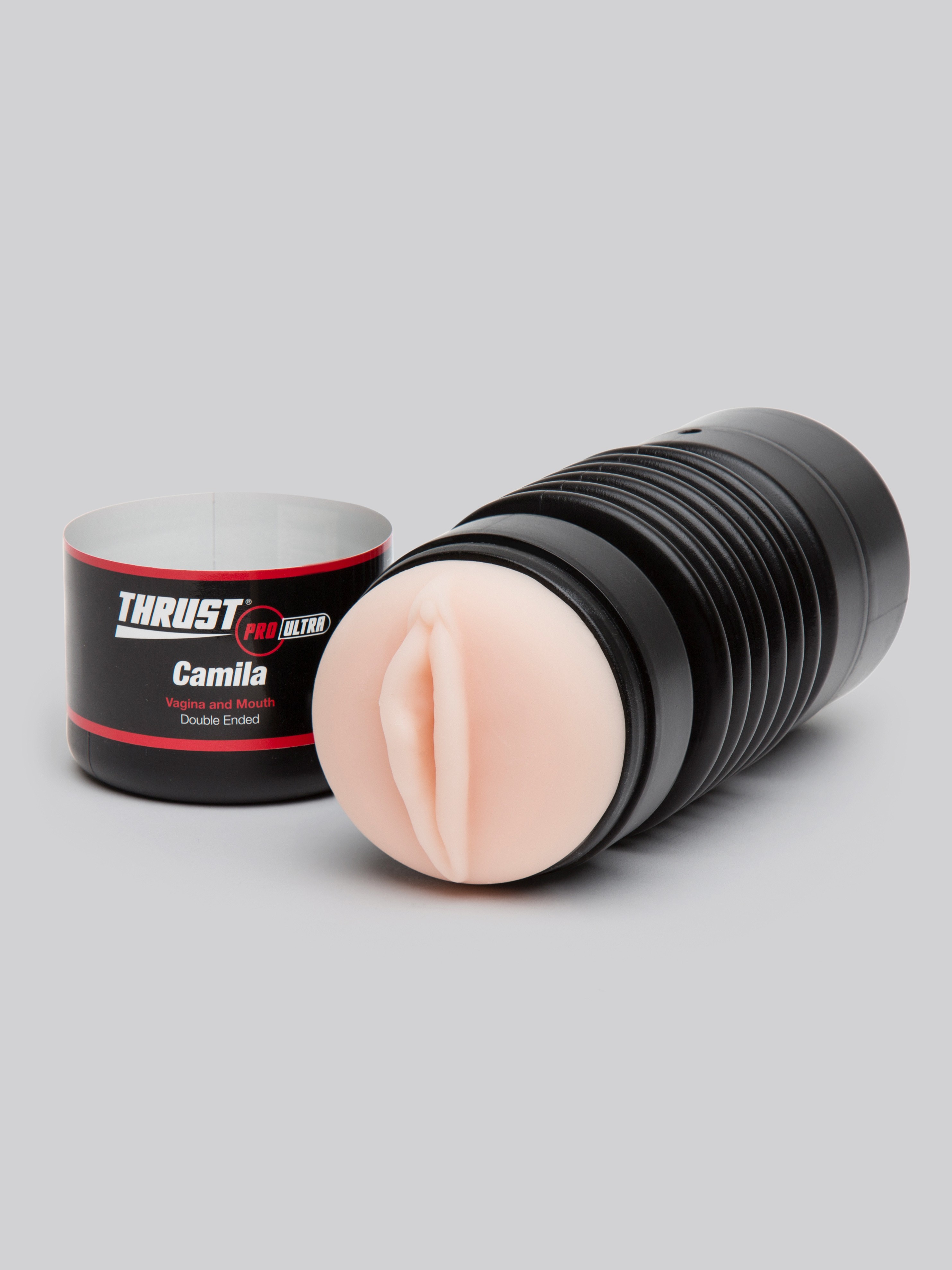 THRUST Pro Ultra Camila Double-Ended Cup Realistic Vagina and Mouth, Flesh Pink, hi-res