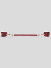 Bondage Boutique Faux Snakeskin 16 Inch Spreader Bar with Cuffs, Red, hi-res