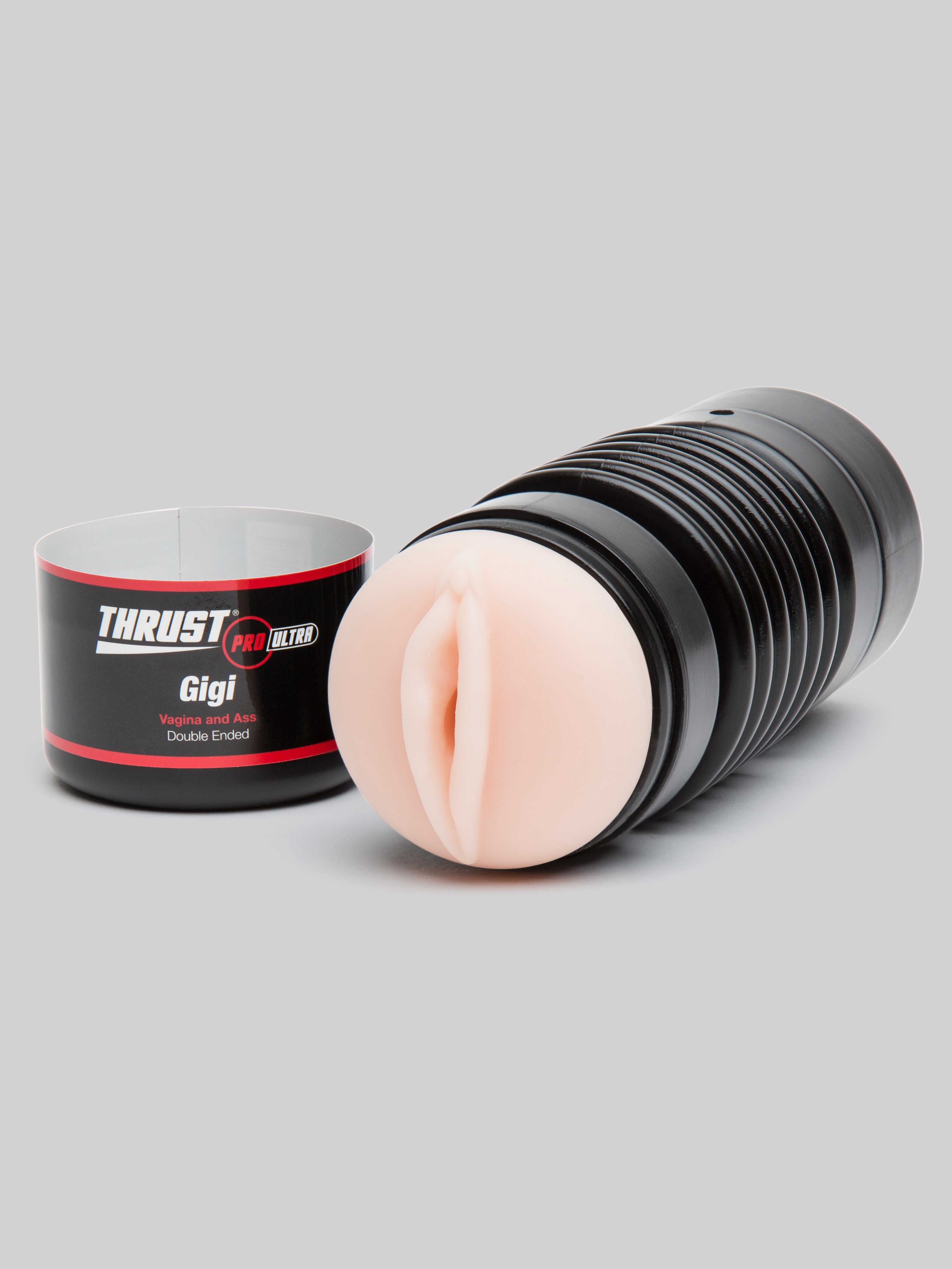 THRUST Pro Ultra Gigi Double-Ended Cup Realistic Vagina and Ass, Flesh Pink, hi-res