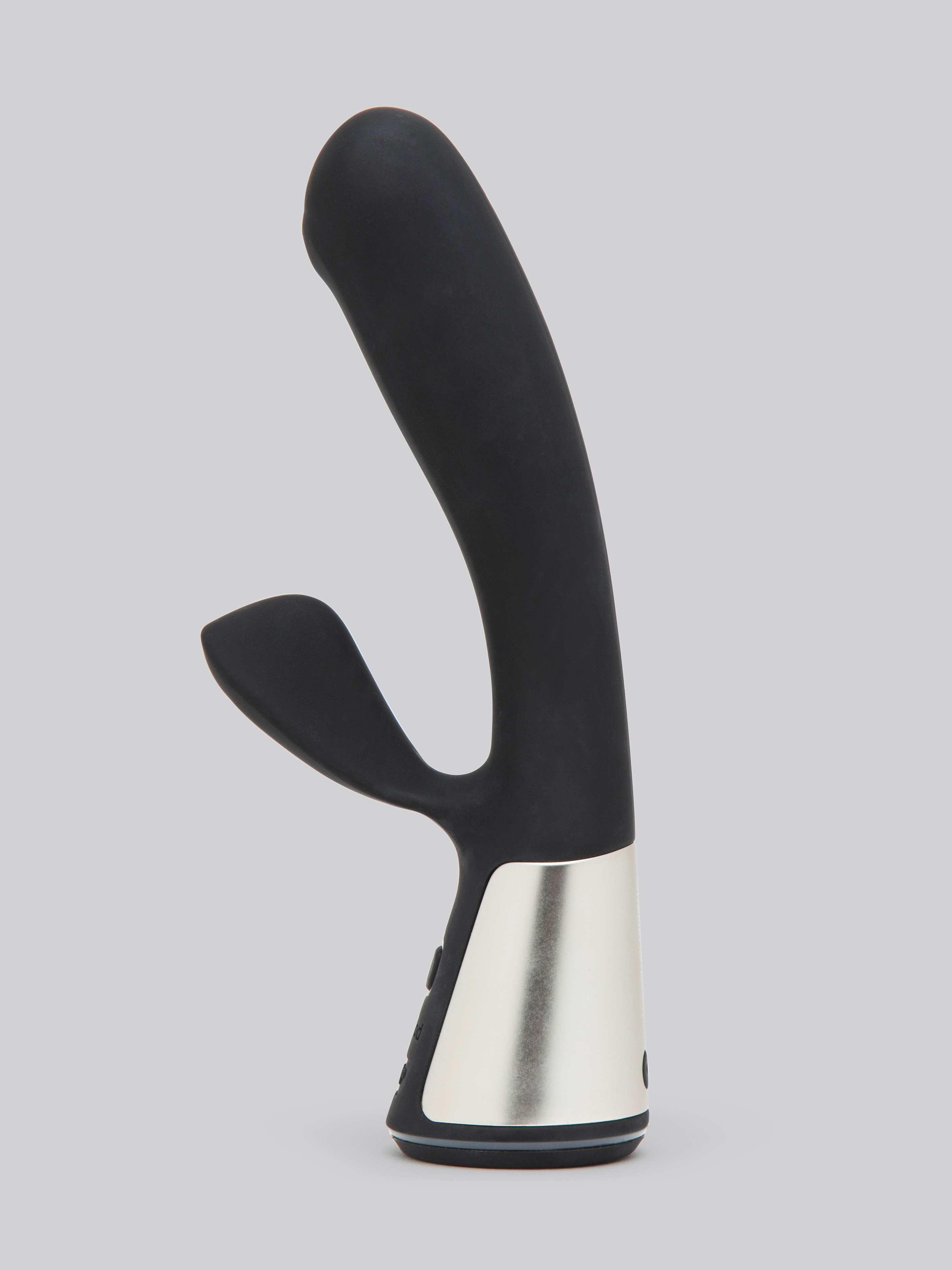 OhMiBod Fuse App Controlled Interactive Rabbit Vibrator, Black, hi-res